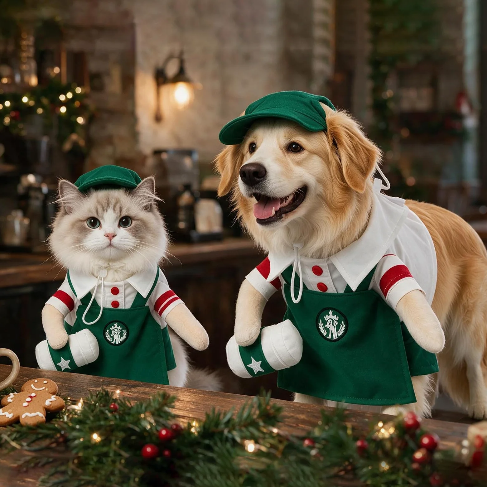 DELIFUR Costume per cani di piccola taglia, per Halloween, da caffetteria, taglia S
