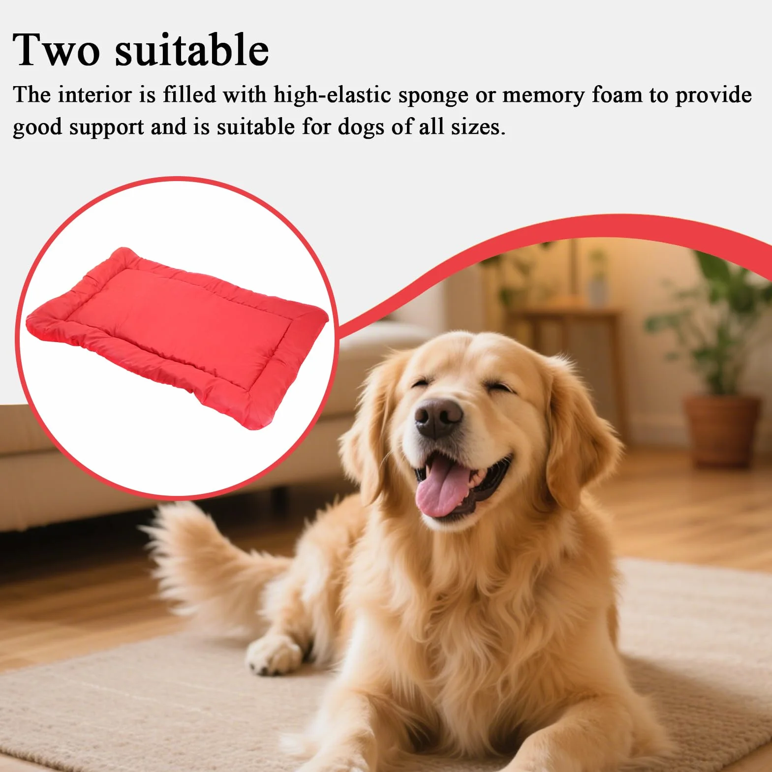 Generico Outdoor Dog Bed, Portable Camping Travel Dogs Couch, Waterproof Cloth Washable Waterproof Roll-Up Pet Mat, Suitable for Small, Medium, Large Breeds, Ideal for Indoor, Outdoor, 90x60x3cm
