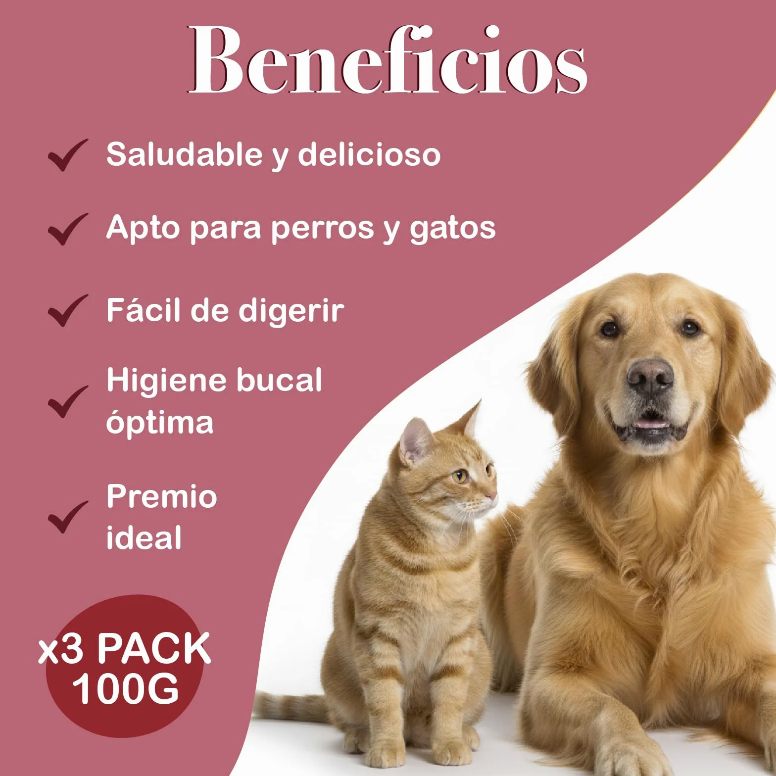 QUINDU'S - Morsi di carne di manzo disidratati per cani e gatti (100 g x 3) | Snack naturale con proteine e sostanze nutritive | Integratore alimentare per pelle e pelliccia | Dieta Barf | Gusto Bue