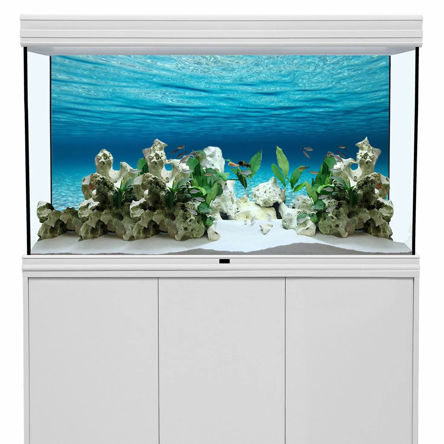 120x61cm Sottomarino Tema Acquario Sfondo Blu Oceano Subacqueo Mondo Acquario Sfondo Acquario Sfondo