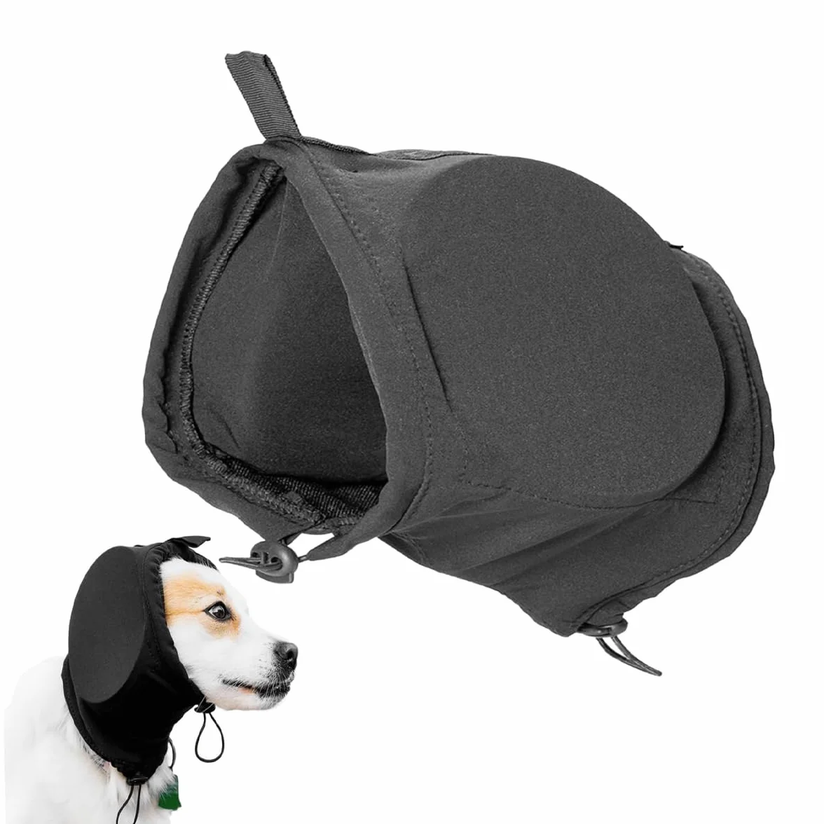 Paraorecchie per cani protezione dal rumore fascia con coulisse per testa inverno