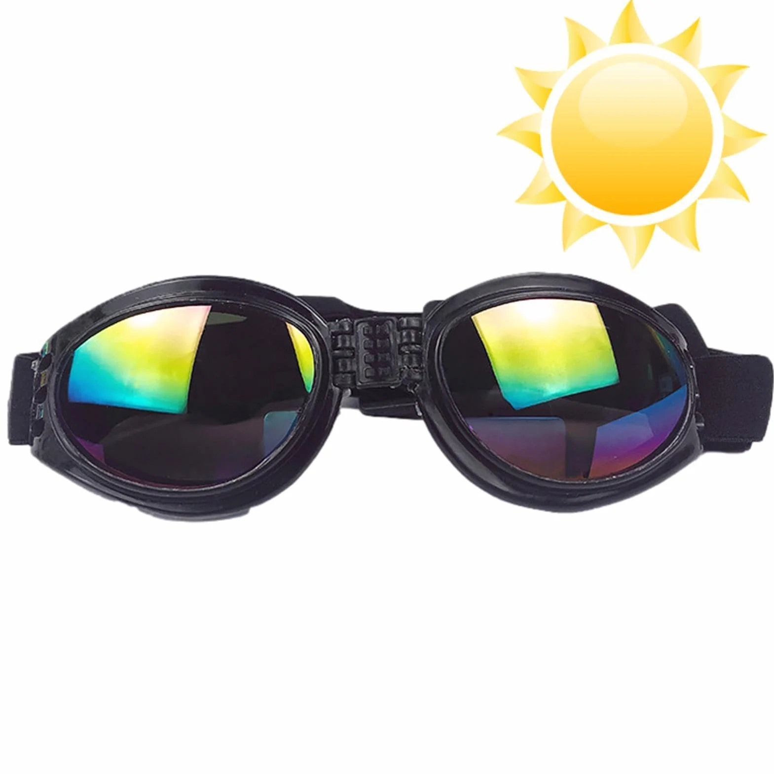 Occhiali da sole per cani - Occhiali per animali domestici da 4,72 pollici Protezione UV Cinturino regolabile | Dog Eye Wear - Ochiali per animali domestici elastici e comodi per l'uso in viaggio con