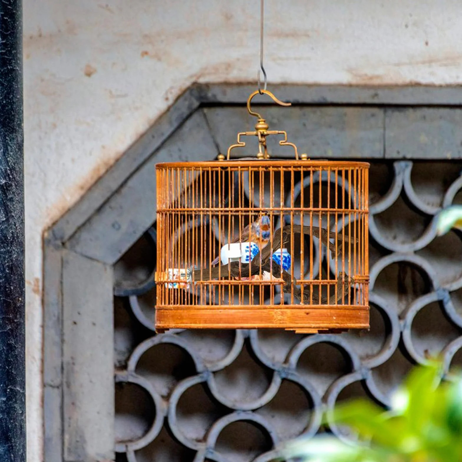 Posatoi in Legno di Uccelli CHUNLINLAODA Trespolo per Uccelli e Pappagalli Ramo D'uva Naturale Giocattolo per Cacatua Cocorite