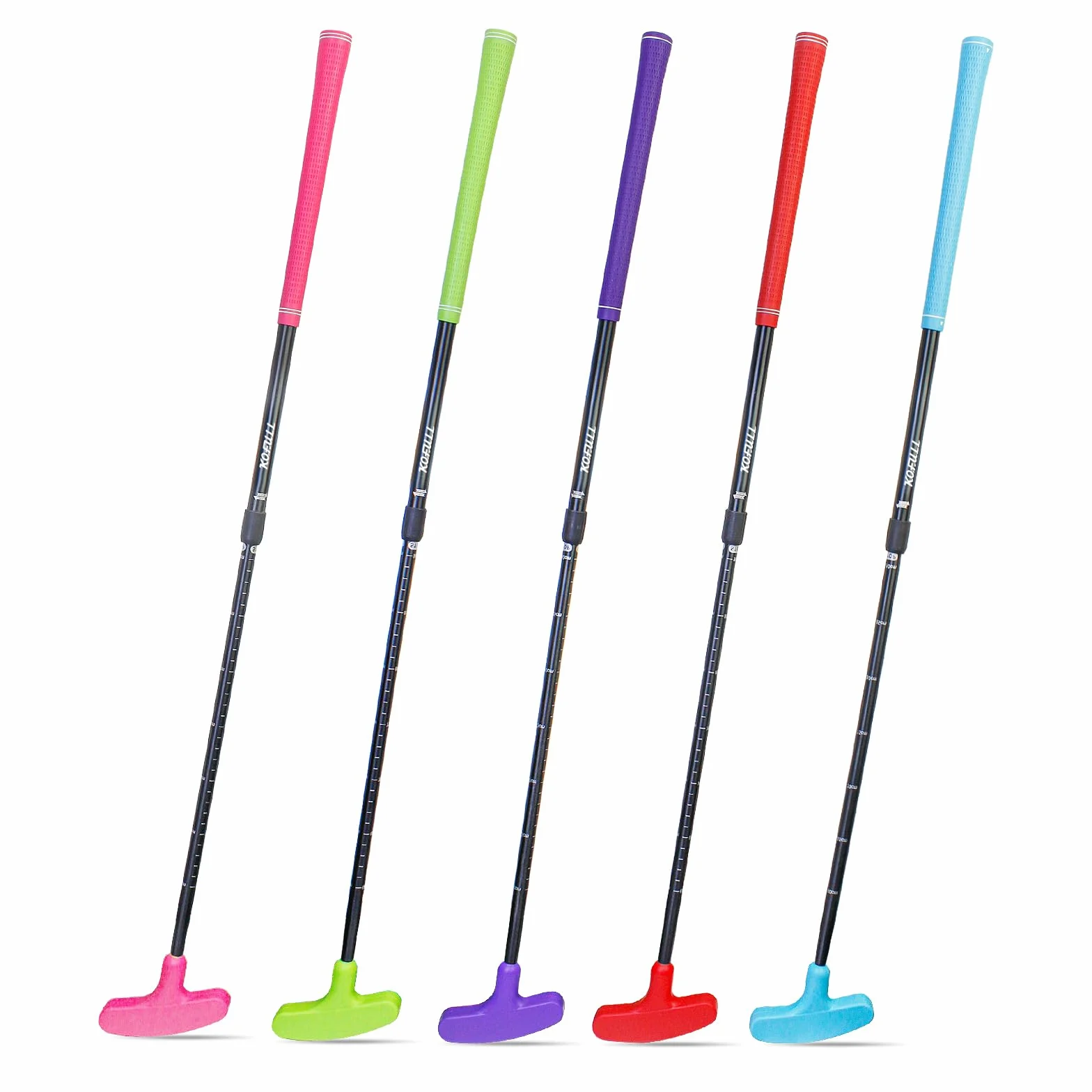 KOFULL Confezione da 5 putter da golf bidirezionali, per uomini e donne, lunghezza regolabile