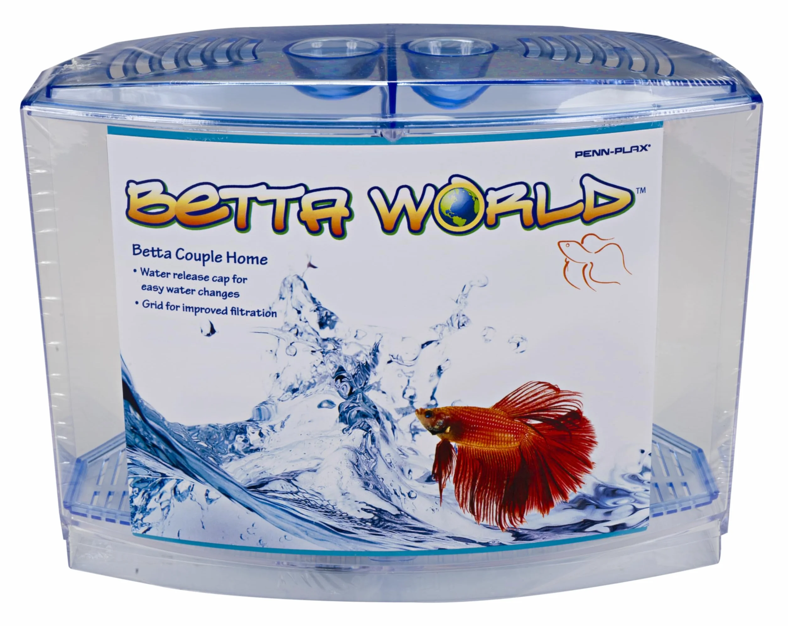 Penn-Plax Twin Beta Bow-Front Kit per Acquario