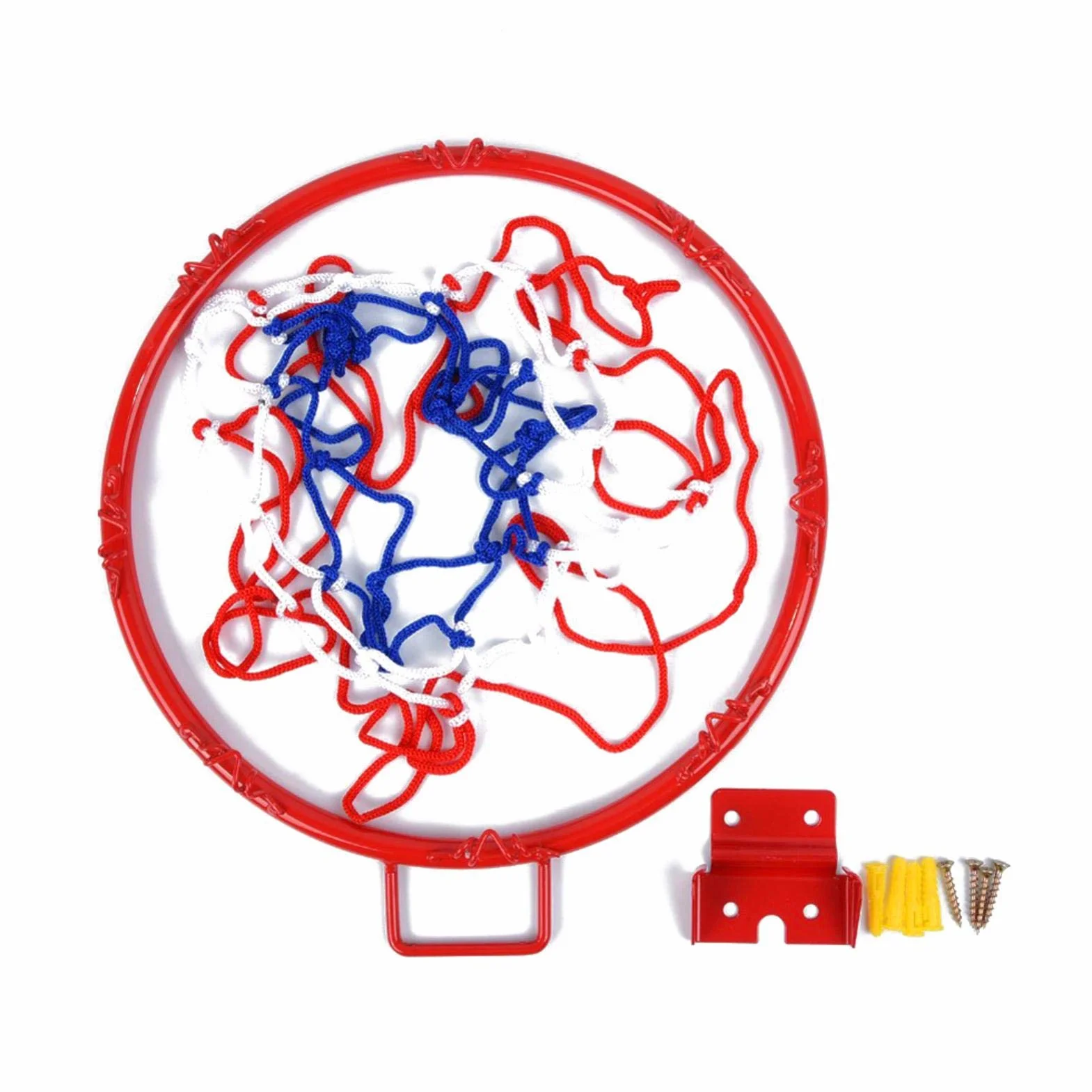Canestro da Basket da Muro in Ferro con Rete, 32cm, per Esterno e Interno