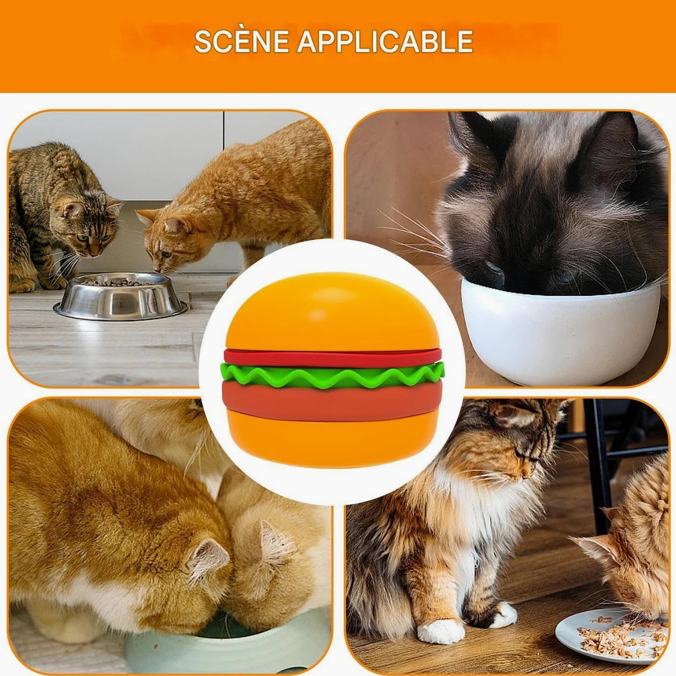 per cani che mangiano lento, per gatti con mangiatoia lenta, ciotole per | cani di taglia media | Hamburger Design Interactive Maze Great Treat Dispensher Dispensver per