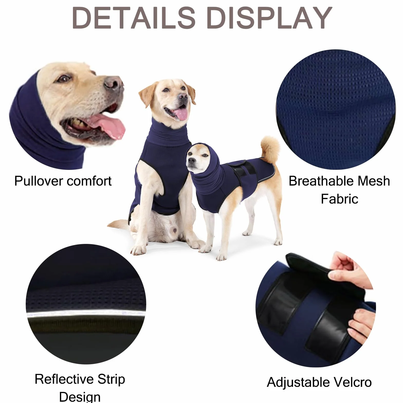 Cappotto Calmante per Cani Anti Ansia con Cappuccio