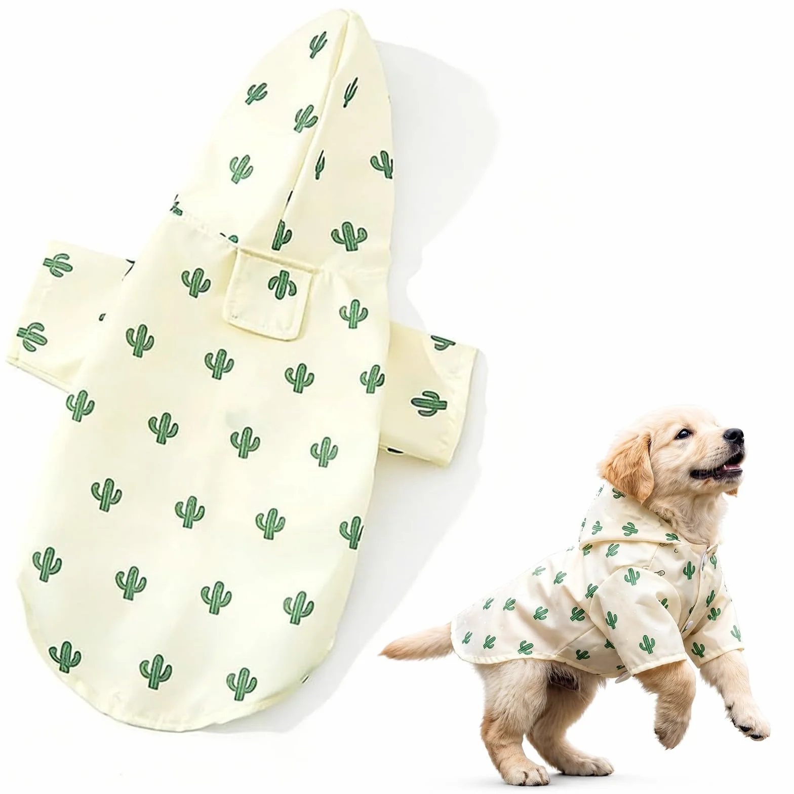 Impermeabile Cane Taglia Piccola e Taglia Media 4-7kg, Cappotto per Cani Impermeabile con Cappuccio, Cappottino Cane Taglia Piccola Impermeabile Antipioggia, Poncho Impermeabile per Cani (XL)