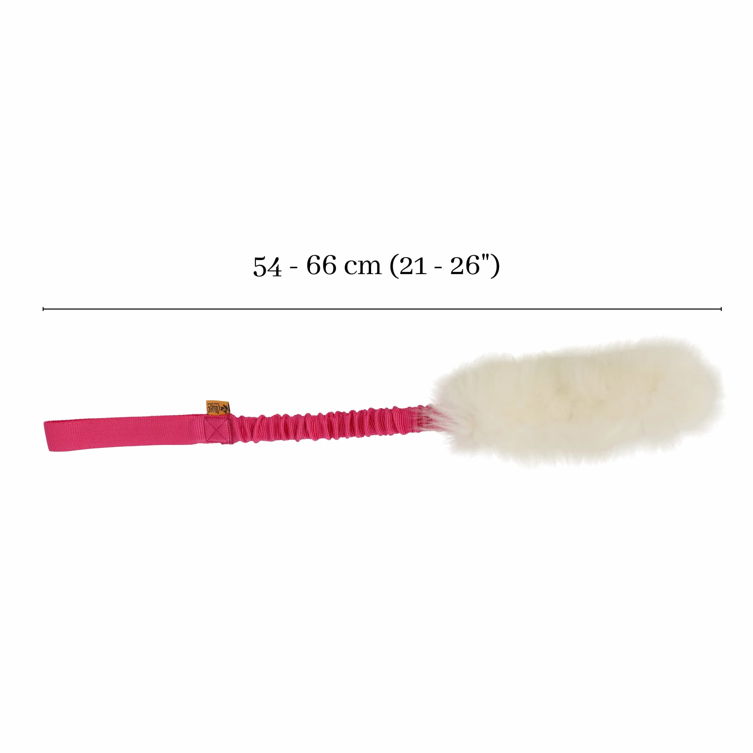 DINGO cane giocattolo - pelle di pecora con elastico rosa, rimorchiatore di ricompensa di motivazione agilità per allenamento e divertimento 15580