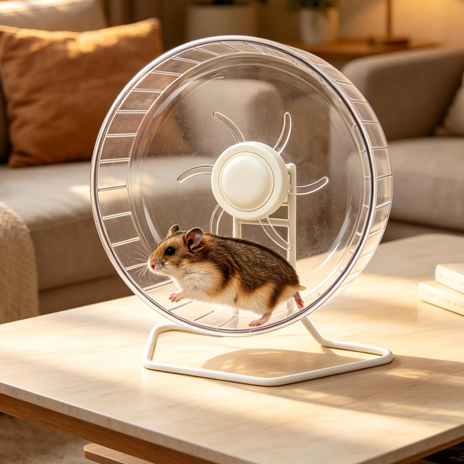 Ruota Silenziosa Per Criceti Rullo da corsa silenzioso trasparente con | Ruota Silenziosa per Criceti Adatto a Topi Gerbilli Arricchimento Petauro Riccio Furetto Coniglio Animali Domestic