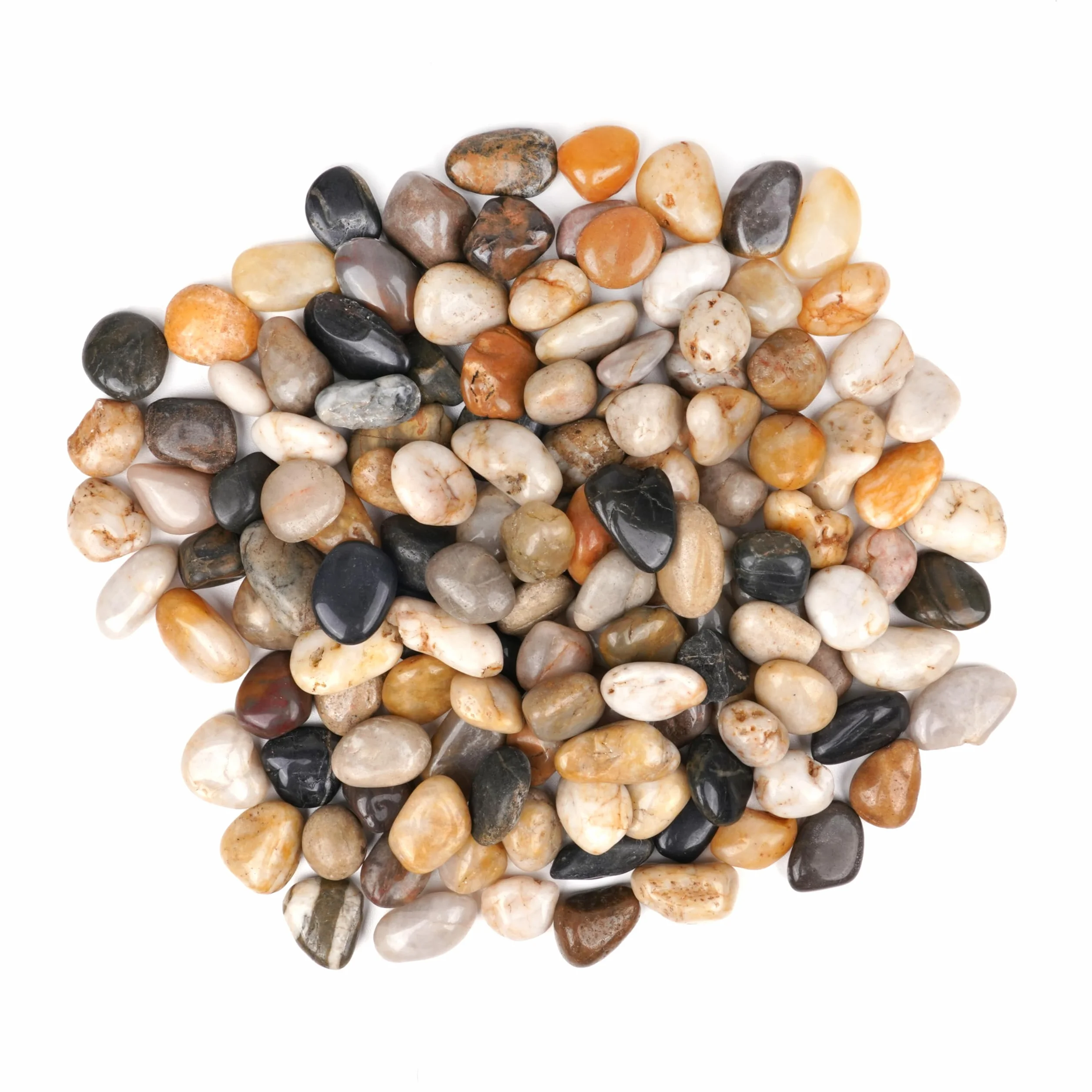 Winter Shore 2,25 kg Sassi di Fiume per Piante - Pietre Decorative Levigate per Artigianato - Riempimento di Vasi - Sassi per Acquario, Piante Grasse - 2-4 cm, Circa 170 Pezzi per Sacchetto