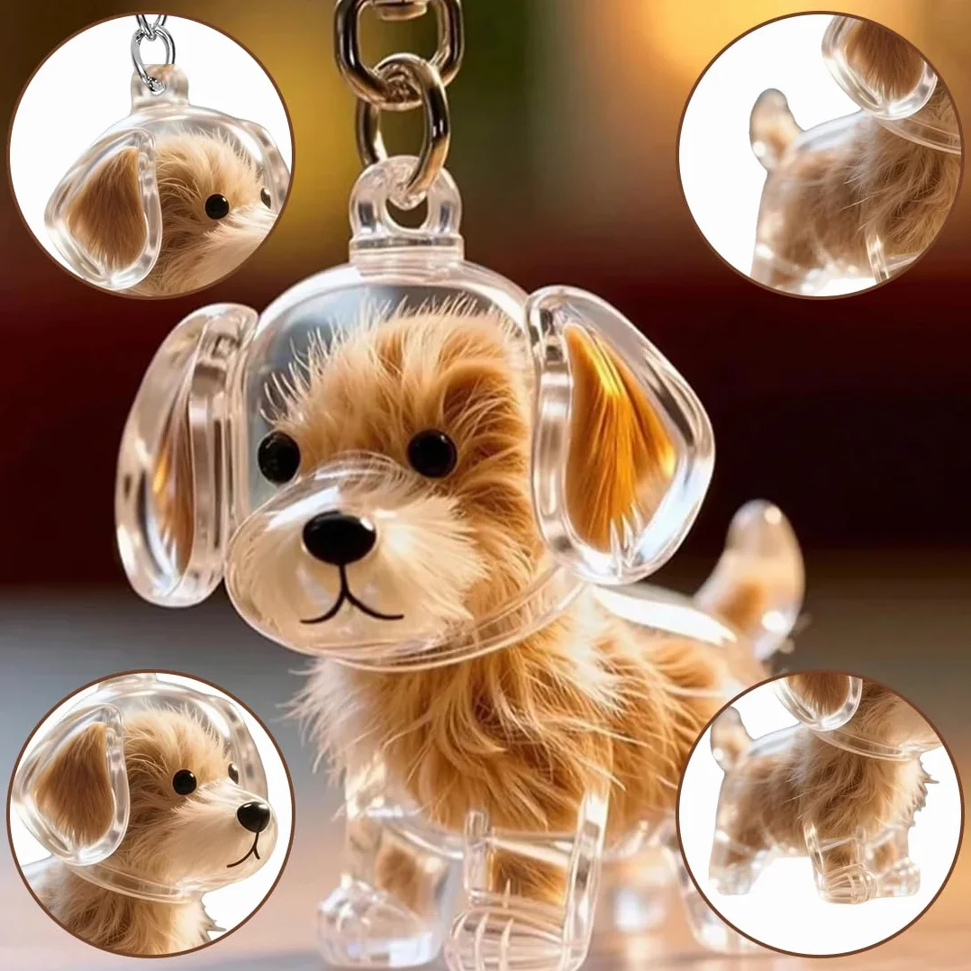 1 pezzo Portachiavi per collezionisti di peli di cane, ciondolo a capsula ricordo della pelliccia, regalo commemorativo, ciondolo commemorativo per peli di cane