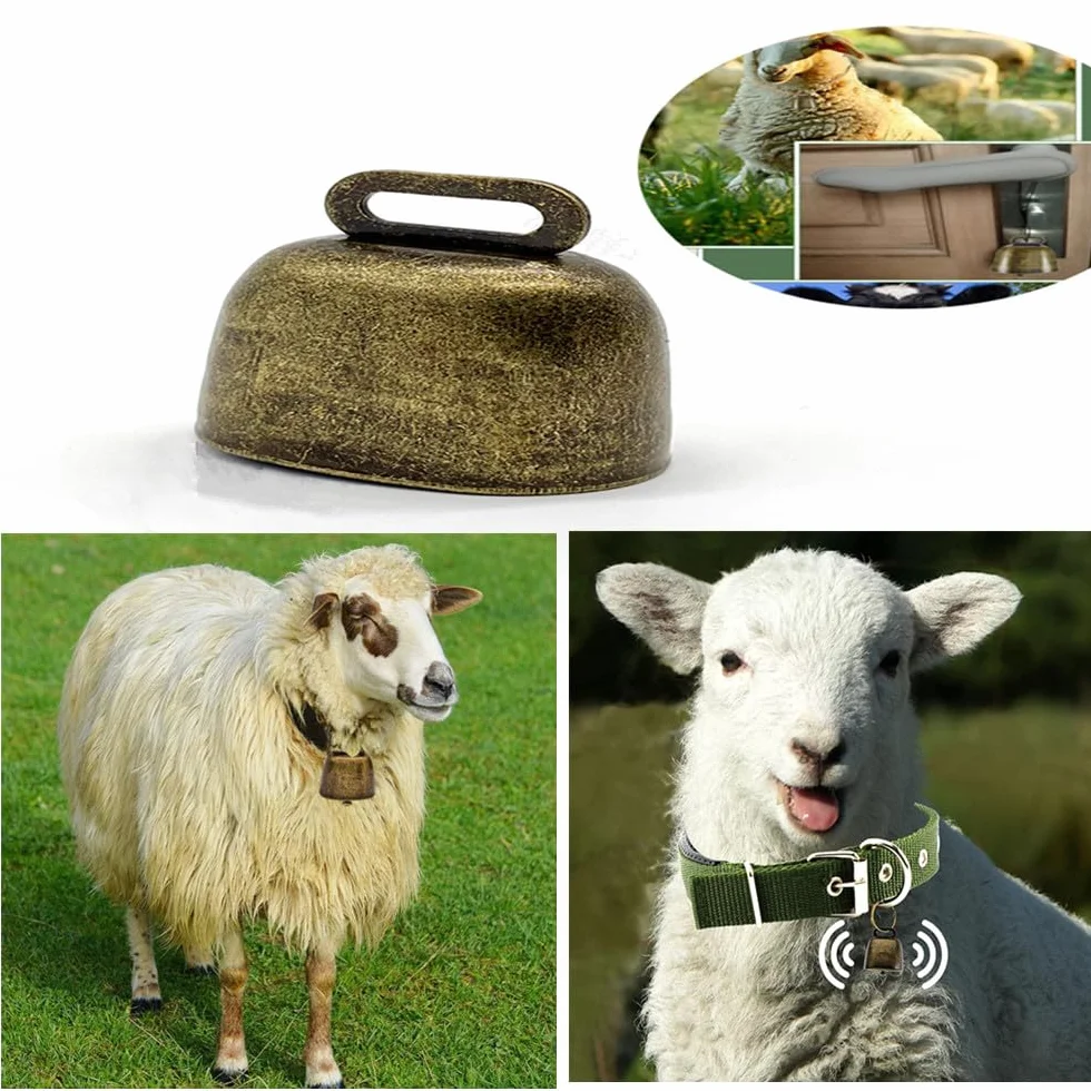 3 Pezzi campane in rame, campana anti-smarrimento, Campane in Metallo Antico, Ottone, per Animali Domestici, Campanelli Antifurto