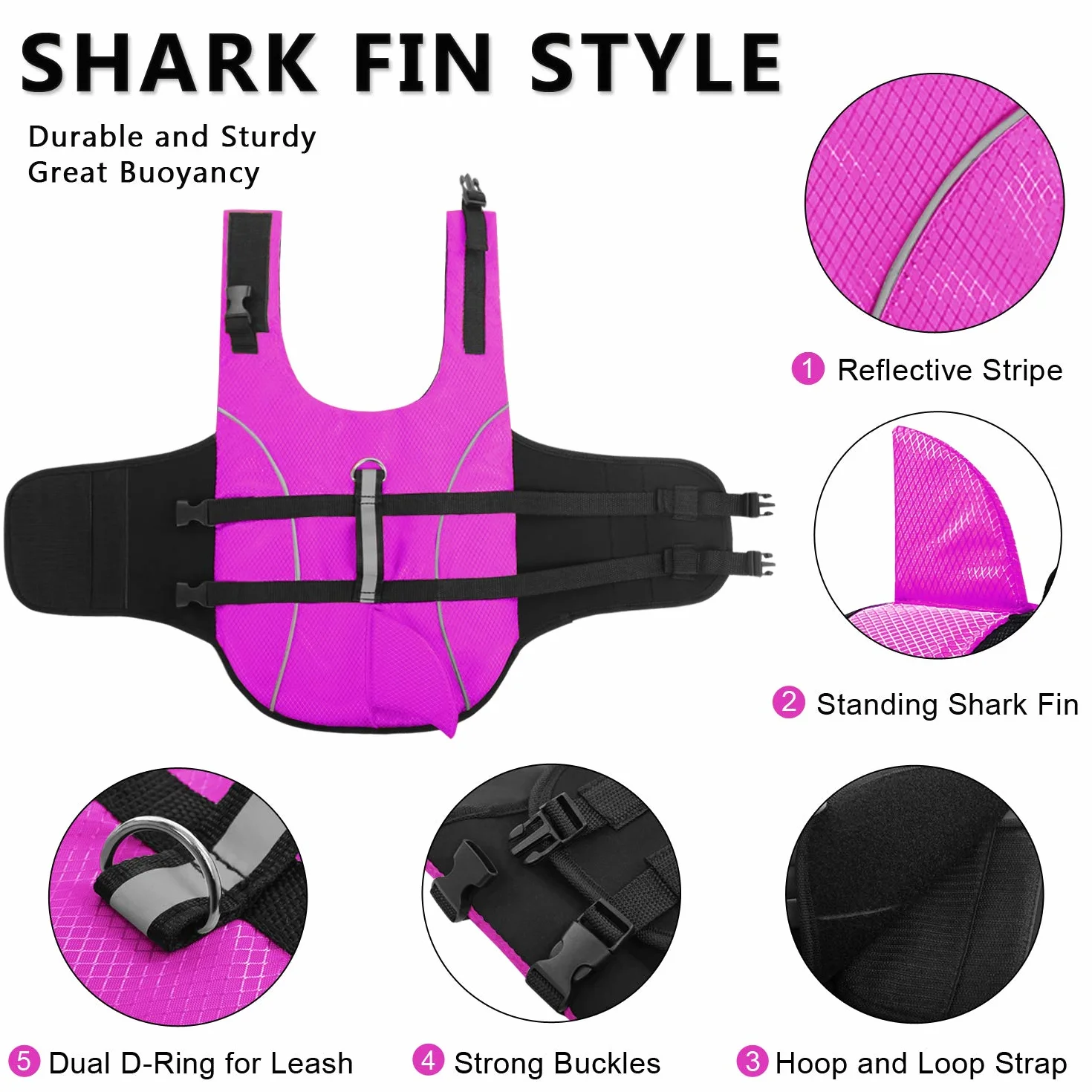 Queenmore Ripstop Dog Life Jacket Floatation Vest XS Rosso Rosato