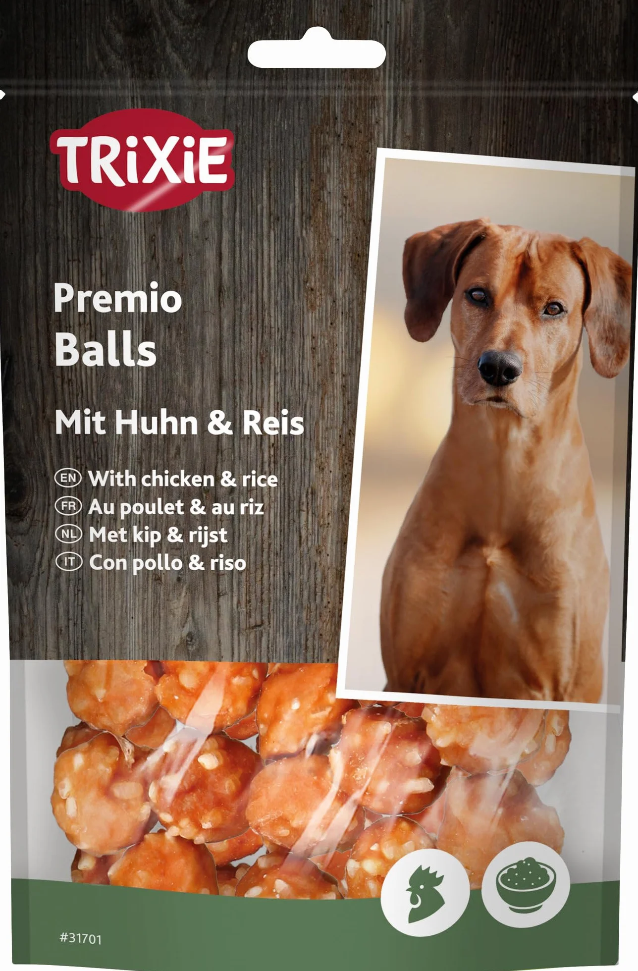 TX-31701 Polpette premium per cani, Con pollo e riso, 80 g, 1 Pezzo