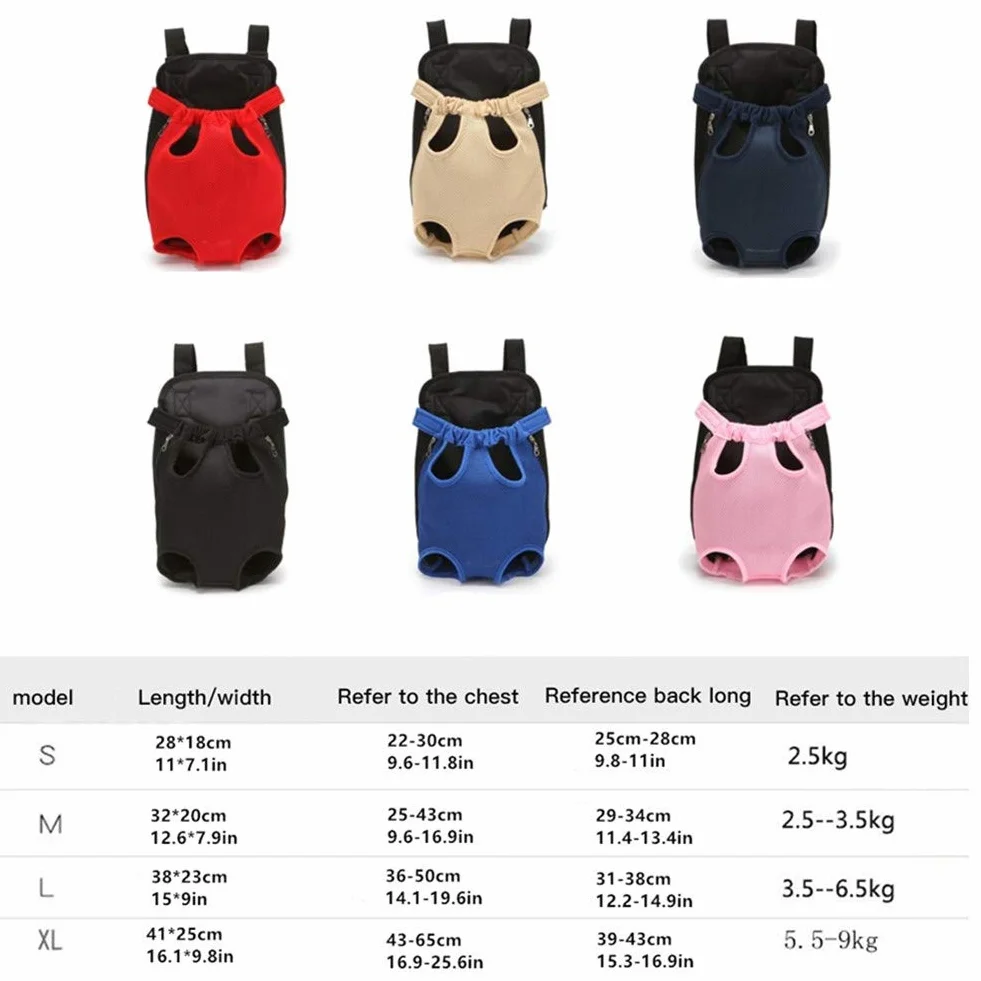 Borsa per Cani Marsupio Trasportino per Cani di Piccola Taglia Dog Travel Carrier Blu-S