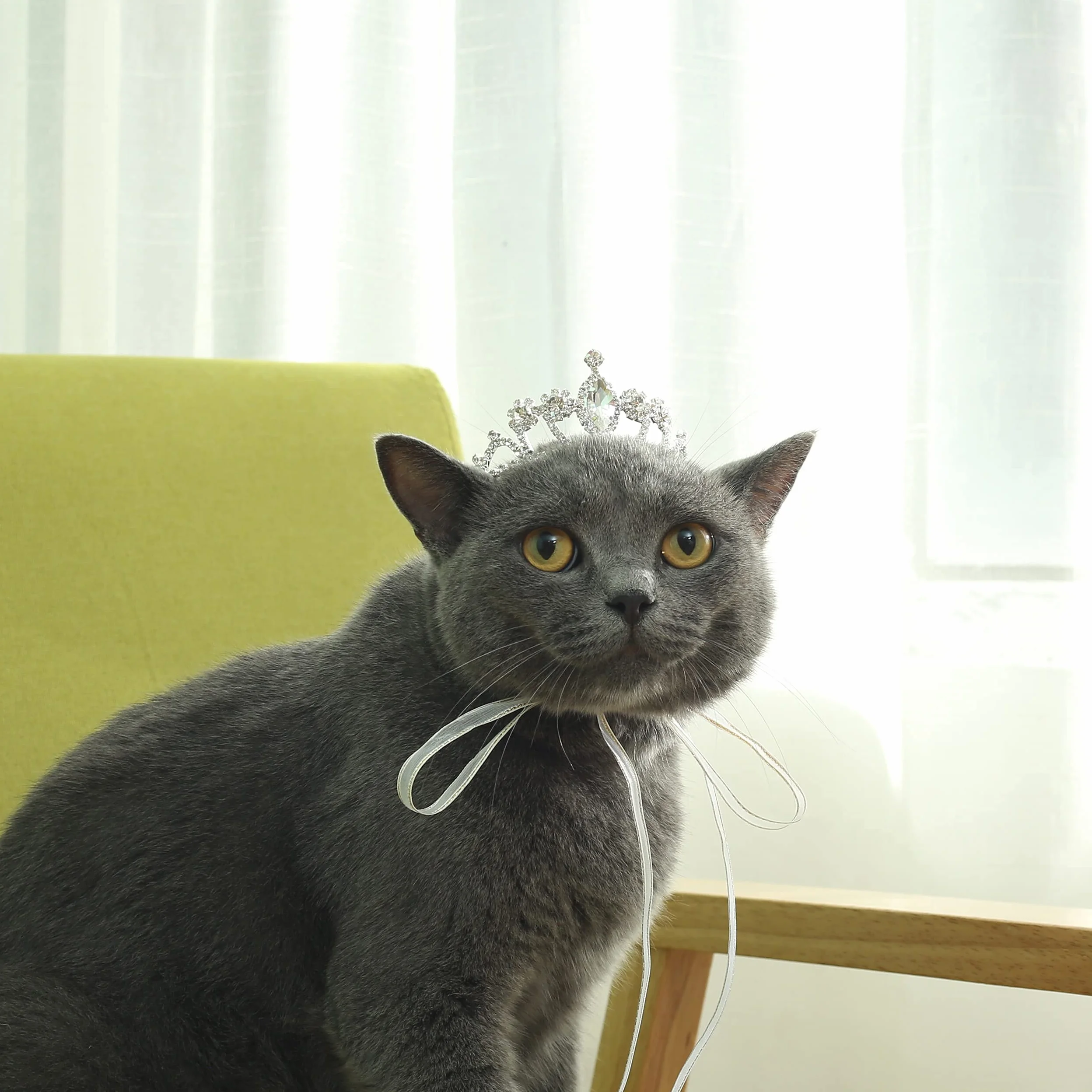 Lovelyshop - Tiara per cani e gatti, con cristalli e strass, accessorio per capelli