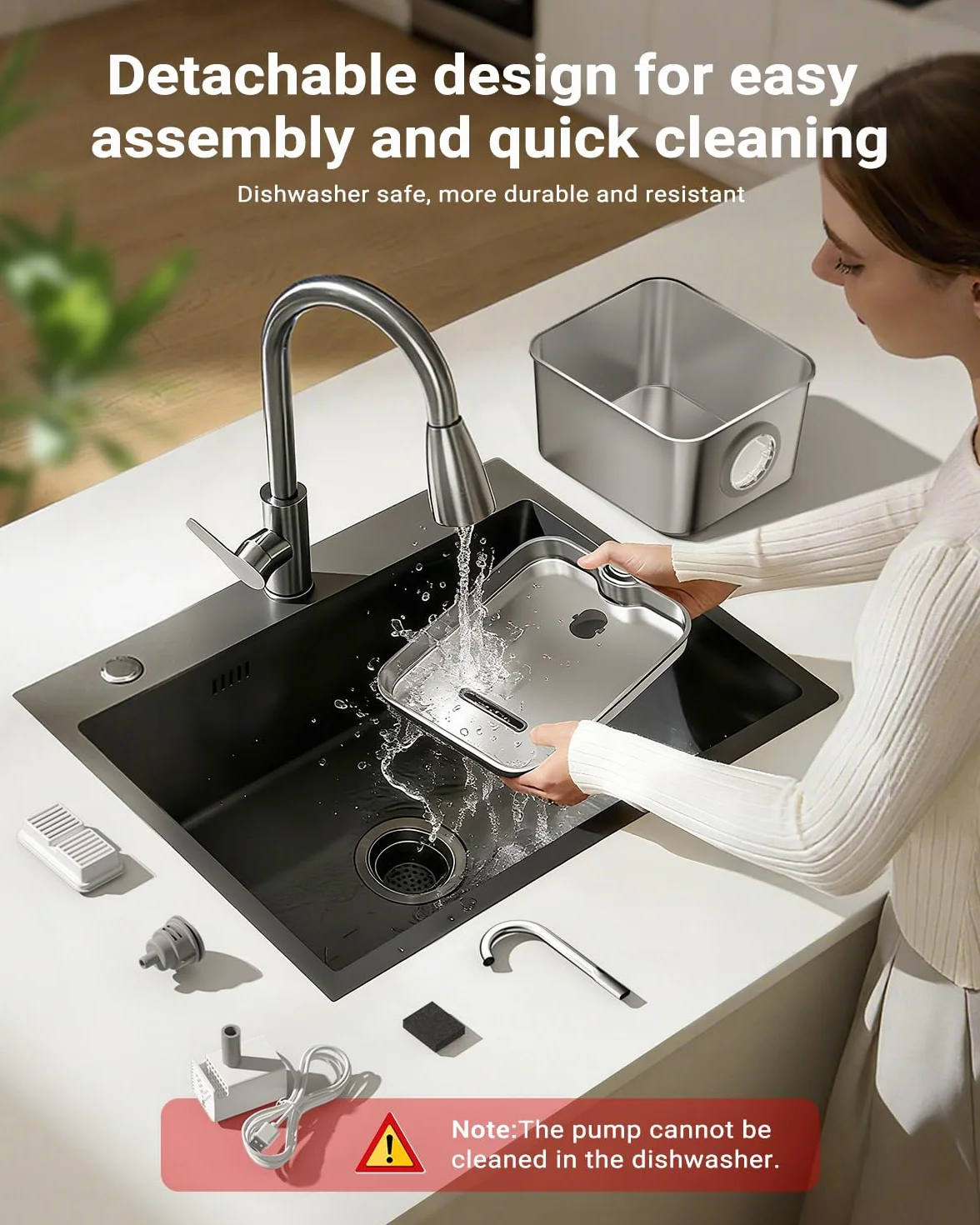 Fontanella per Gatti Acciaio Inox: 2,6L Fontana per Gatti, Ultra Silenzioso, Quadruplo Filtrazione, Cavo Automatico Fontanella Gatto con Rubinetto 3 Filtri e 3 Spugne LED, Facile da Pulire