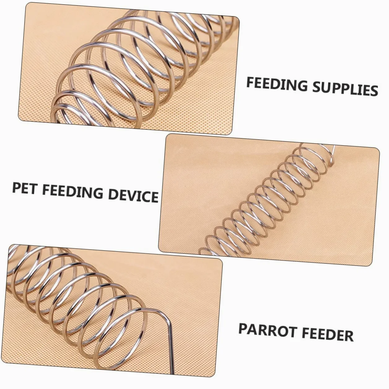 ORFOFE 3 Pz Mangiatoia Per Pappagalli Forniture Per Animali Domestici Cibo Per Uccelli Spiedino Di Dolcetti Per Uccelli Pappagalli Che Cercano Giocattoli Acciaio Inossidabile Silver