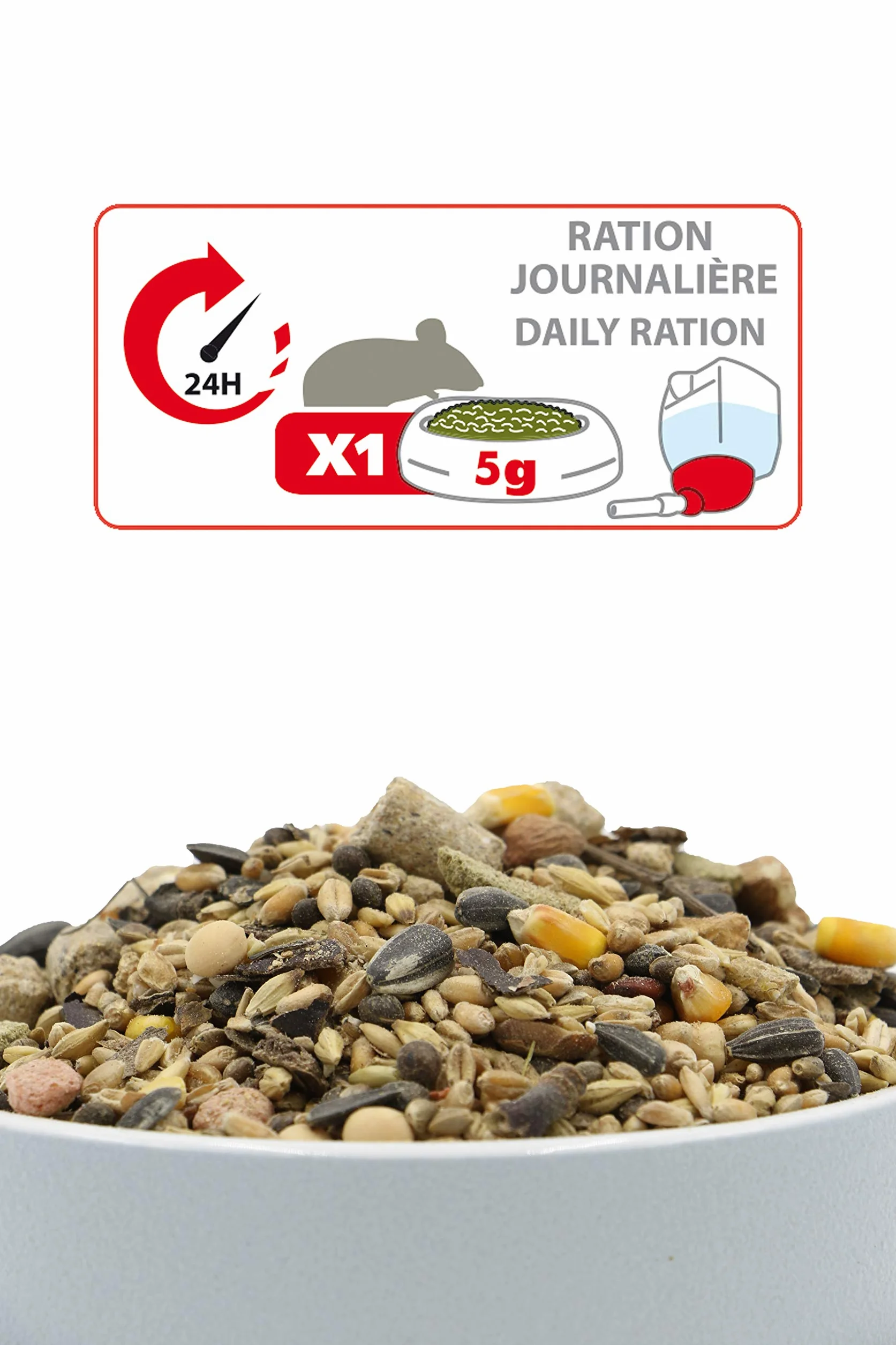 Aime Cibo per criceti e gerbilli, NUTRI'BALANCE SAVOUR MIX Pasto misto di vitamine e fibre, 900g