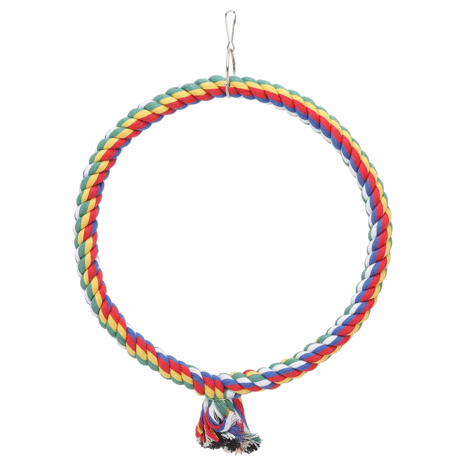 Altalena per Pappagalli con Corda di Cotone - Cerchio da Arrampicata per Uccelli - Misure Piccole e Grandi