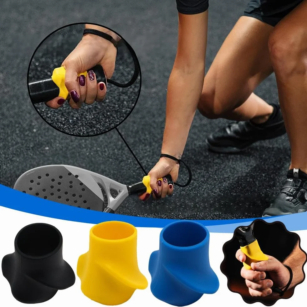 Silicone Antiscivolo Correttore Impugnatura Racchetta Tennis Supporto Allenamento Copertura Ergonomica Protezione Affaticamento
