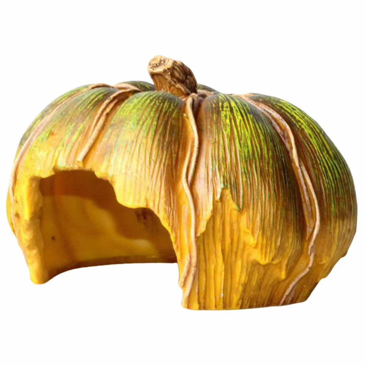 Alipis Grotta Decorativa Per Acquario Zucca Accessorio Per Acquario in Resina Decorazione e Per Pesci e Gamberetti Paesaggistico Per Acquari Piccoli e Compatti