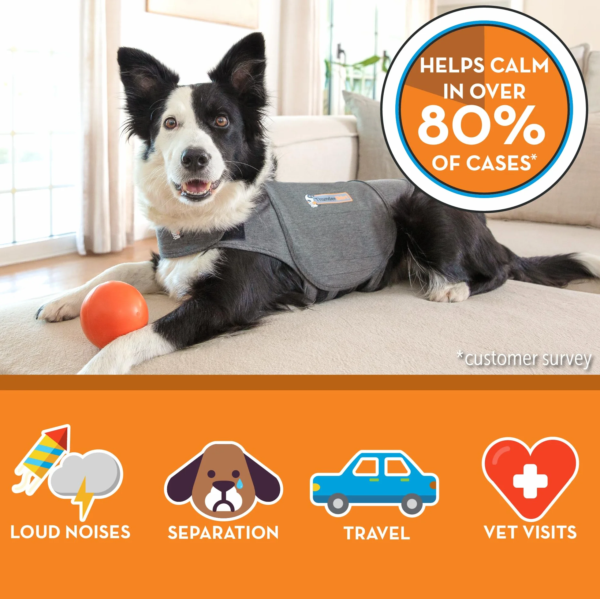 Thundershirt Cappottino Calmante per Cani Taglia XS Riduce Ansia e Stress