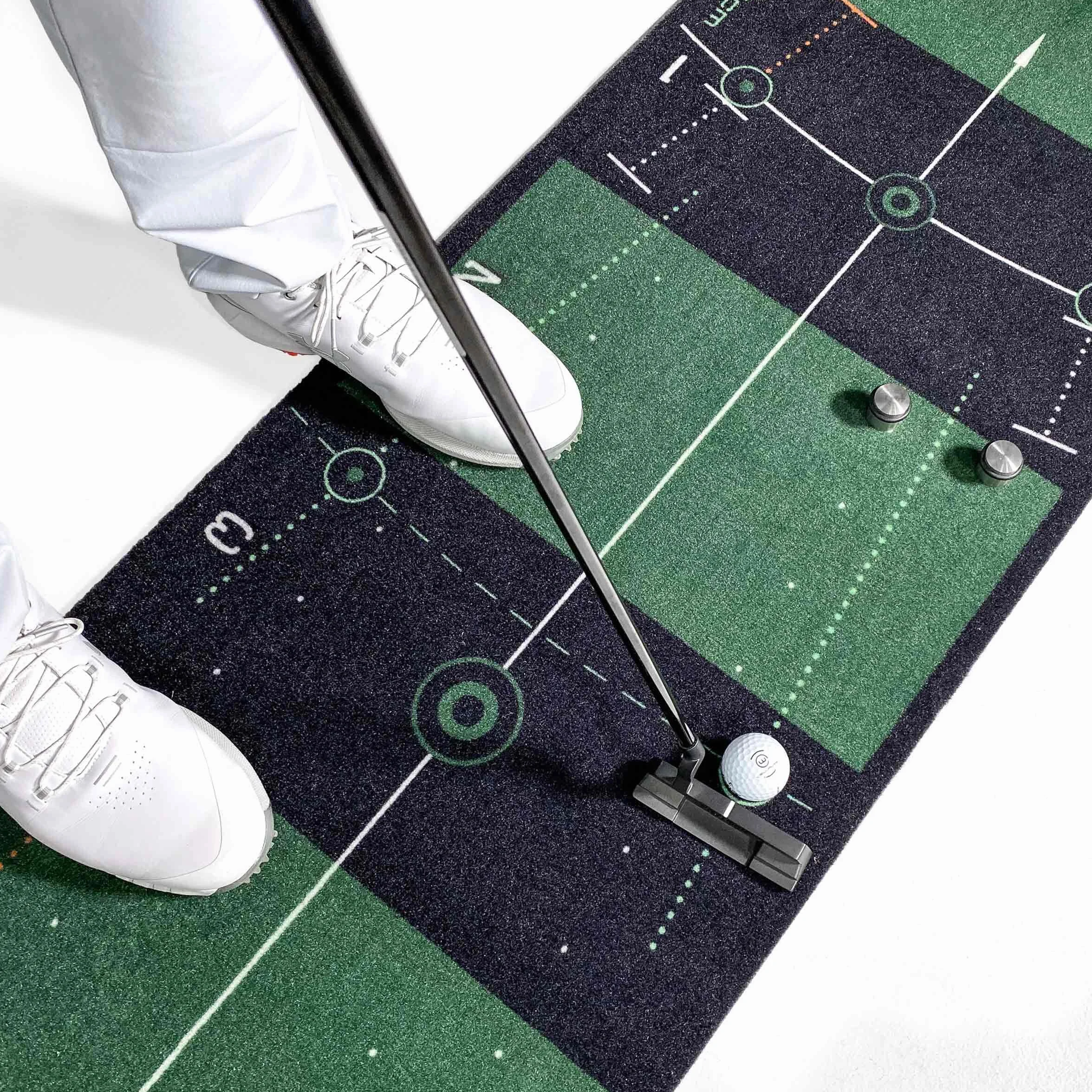WELLPUTT - Tappetino da Putting Allenamento Golf - 3m Verde