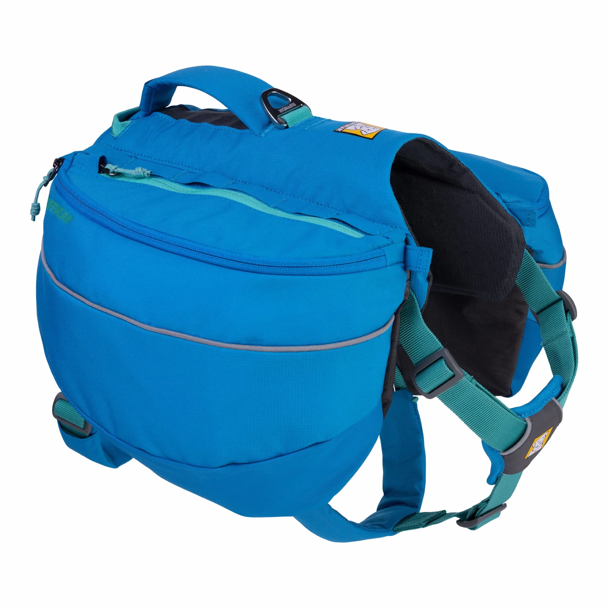 RUFFWEAR Pacchetto Approccio, Zaino per Cani con Imbracatura e Tasche Integrate, Accessorio Leggero da Indossare per Passeggiate con 2 Punti di Attacco per guinzaglio, Blu Crepuscolo (Medio)