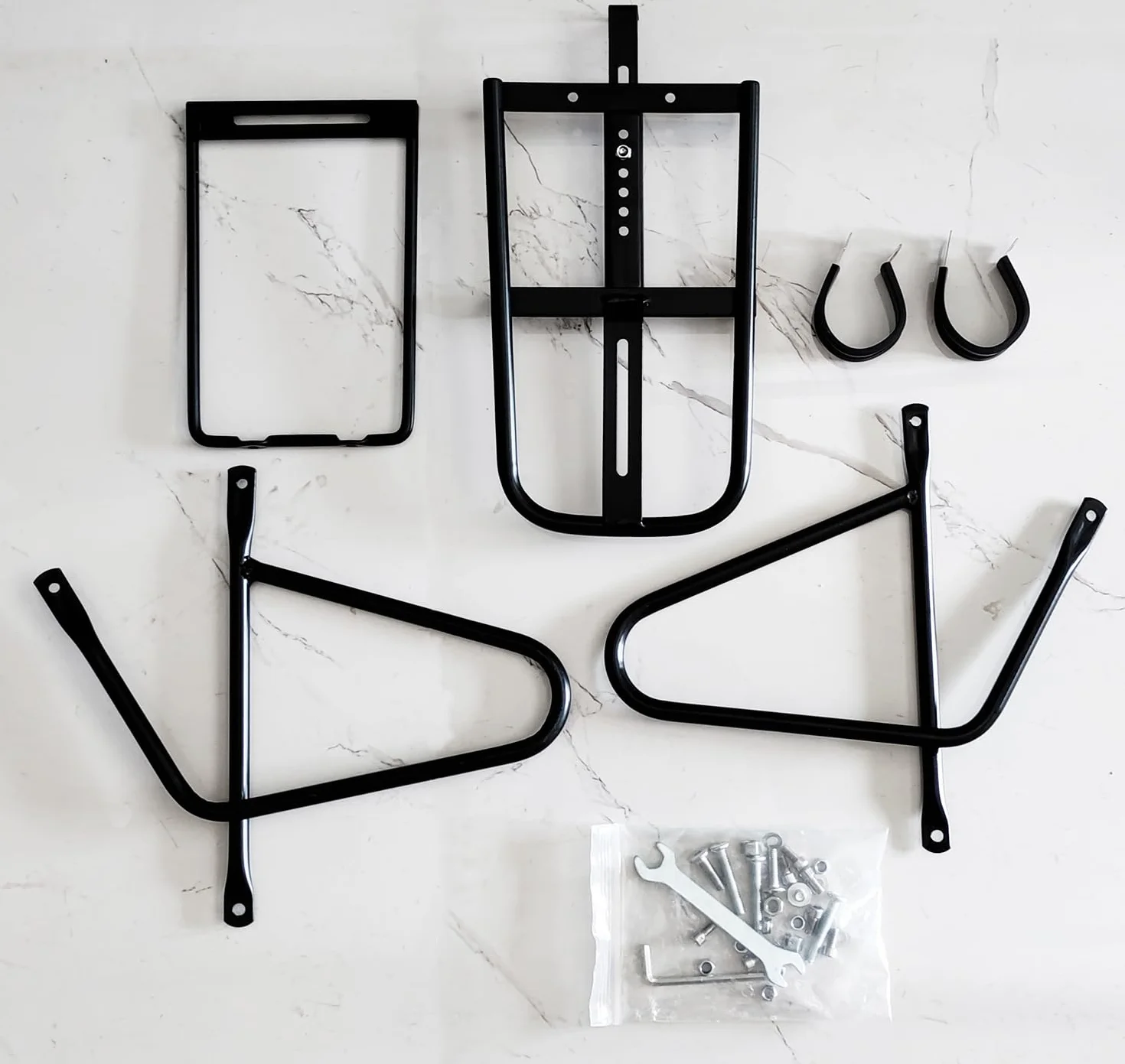 Portapacchi Anteriore per Bici con Dado di bloccaggio Portabici da 20 kg Ripiano per Bagagli Cestino per Bicicletta installabile per Tour in Bicicletta in Campeggio