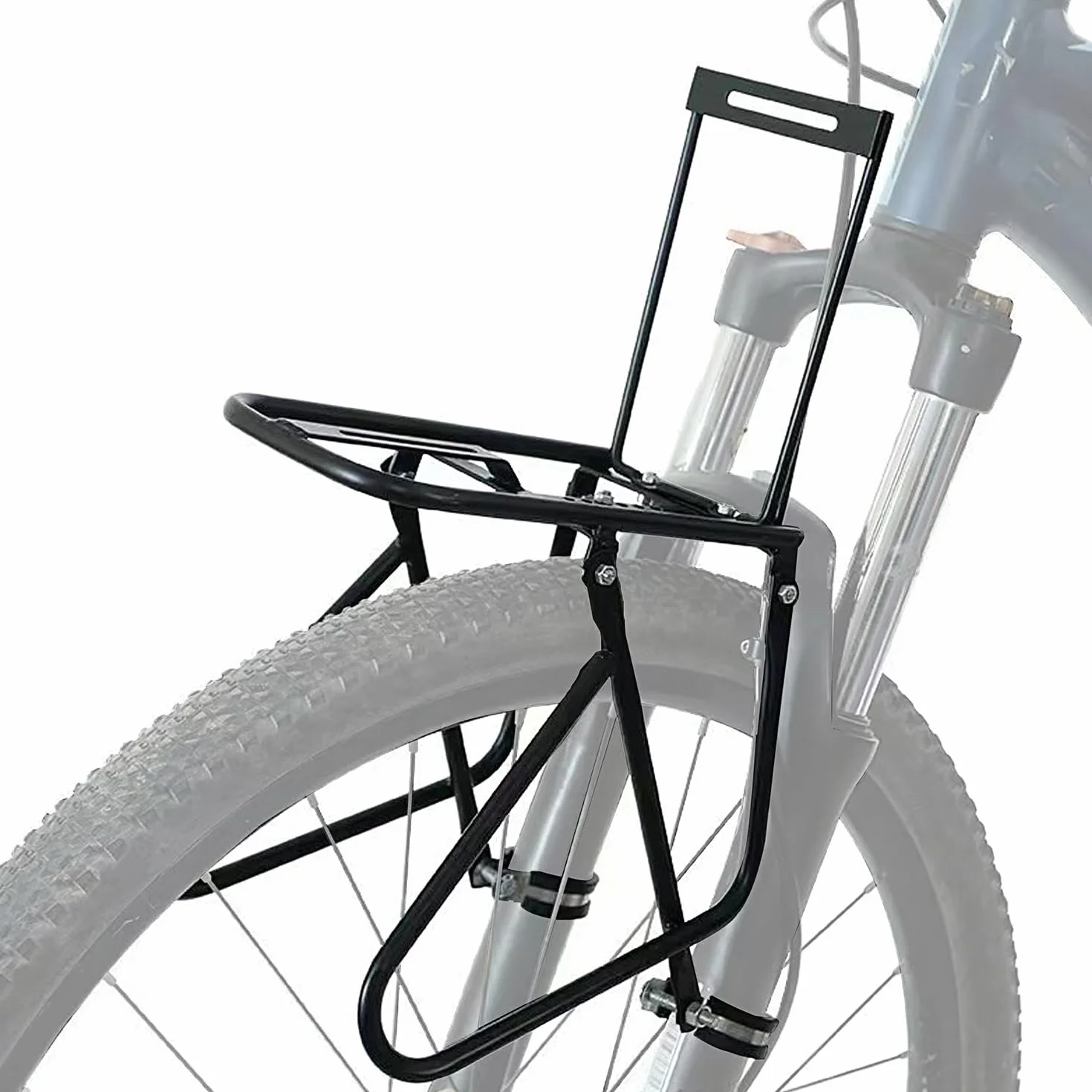Portapacchi Anteriore per Bici con Dado di bloccaggio Portabici da 20 kg Ripiano per Bagagli Cestino per Bicicletta installabile per Tour in Bicicletta in Campeggio