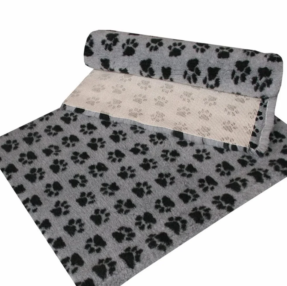 VetBedding Non Slip Originale Tappeto per Cani e Gatti Incontinenti, Anziani, Malati Termoisolante, Filtra i Liquidi, Mantiene Il Pelo Asciutto (75x50 cm, Grigio)