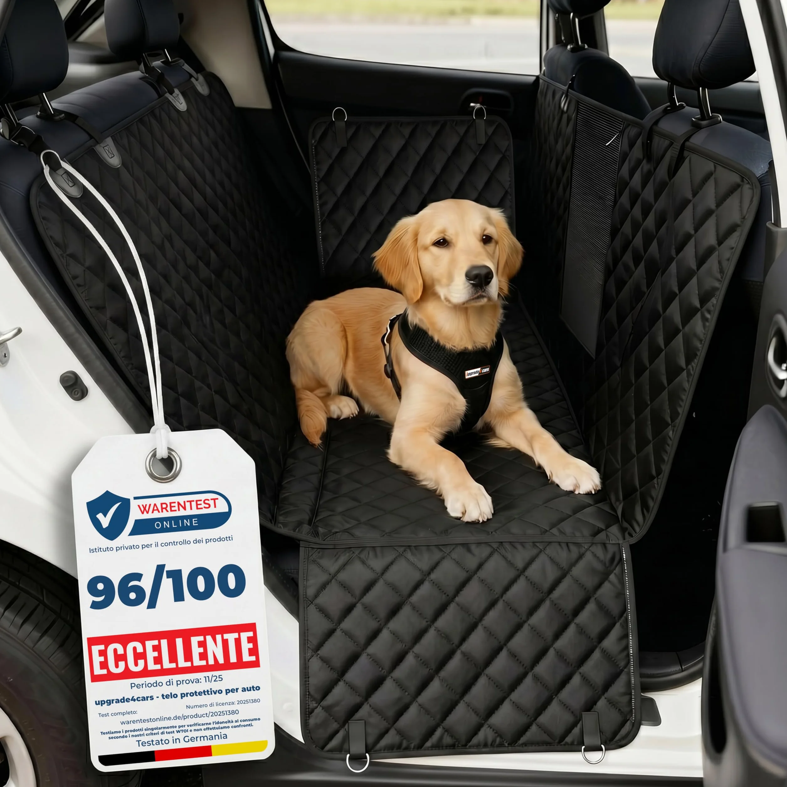 Upgrade4cars Telo Sedile Posteriore per Cani Universale Impermeabile e Antiscivolo Accessori Auto Cane Durevole