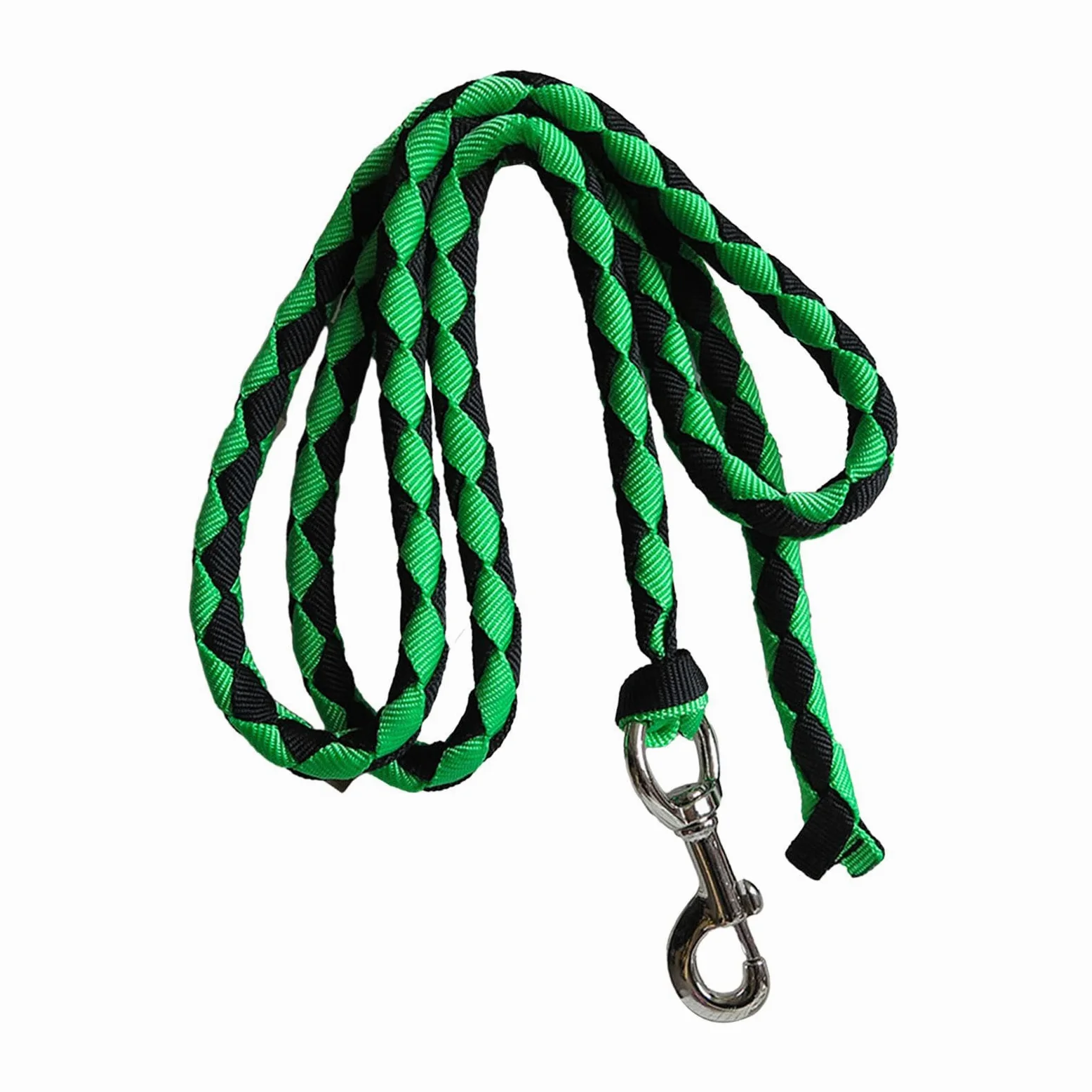 Corda per Cavalli con Moschettone Attrezzatura Equestre Guinzaglio Resistente per Cavalli per Bestiame Corda Intrecciata per Cavalli, Verde 3 Metri