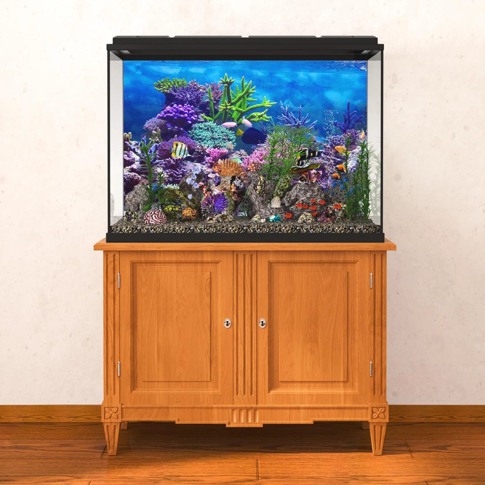61x41cm Durevole Vinile Subacqueo Tema Acquario Sfondo Colorato Corallo Pesce Tropicale Sottomarino Mondo Pesce Serbatoio Poster Sfondo