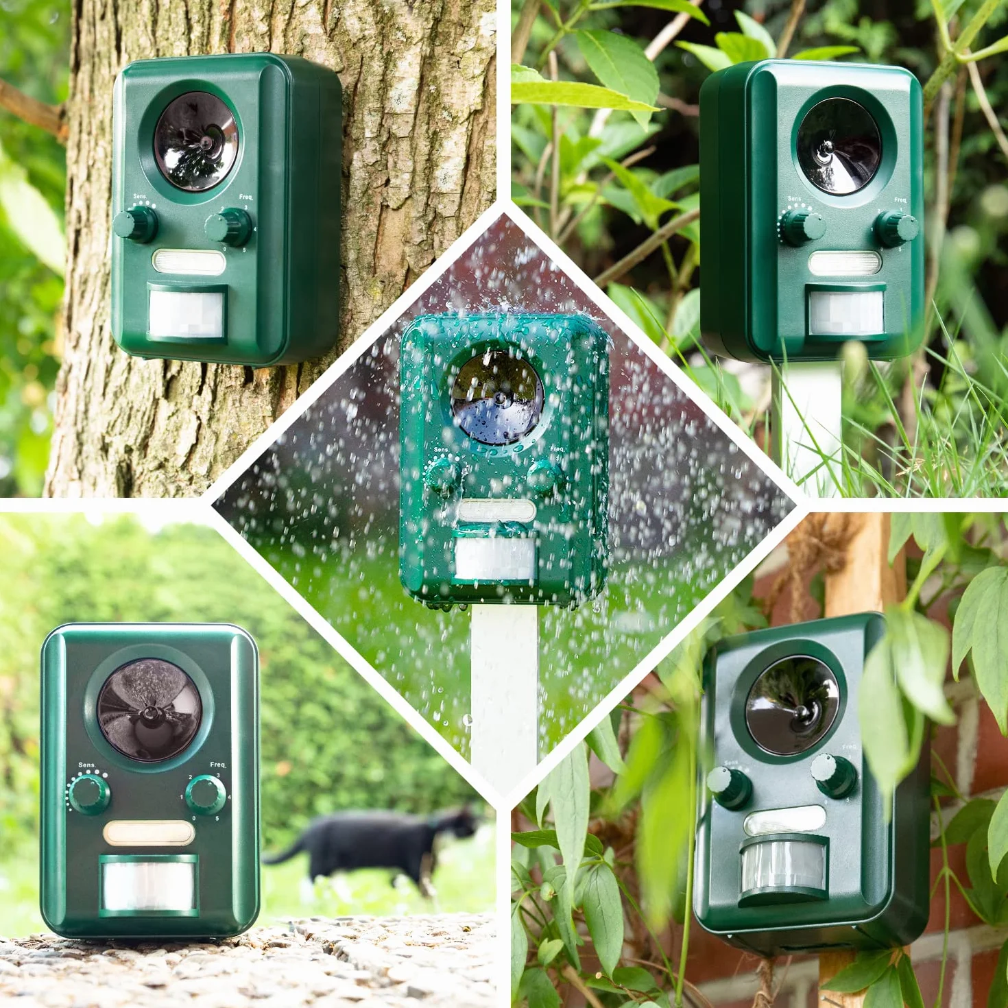 VOSS.sonic Repellente 2000 scaccia Gatti, Cani ad ultrasuoni