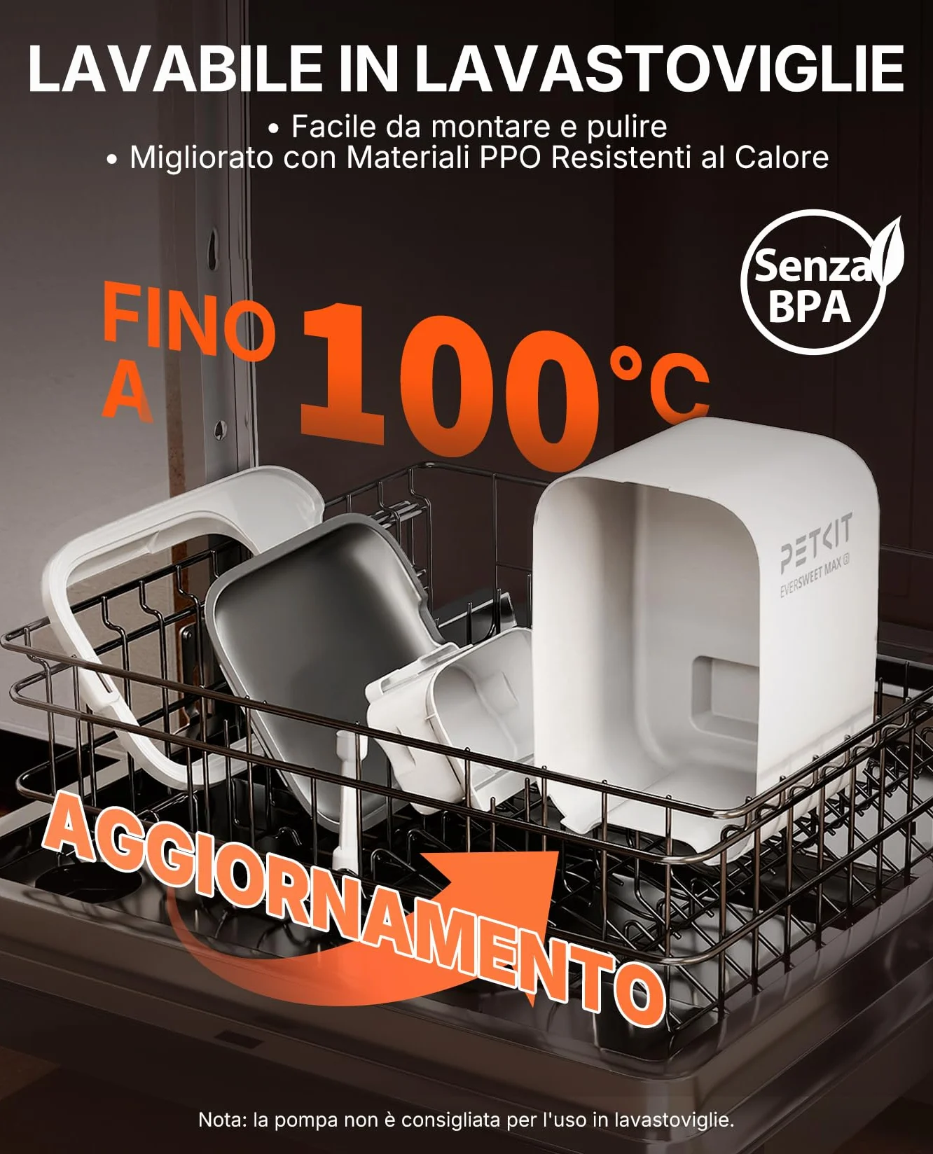 PETKIT EVERSWEET MAX 2 Fontanella per Gatti Senza Fili, 3L Fontana per Gatti con Sensore, Lavabile in Lavastoviglie, 25dB Ultra Silenziosa, Controllo App Intelligente, 5000 mAh Grande Autonomia