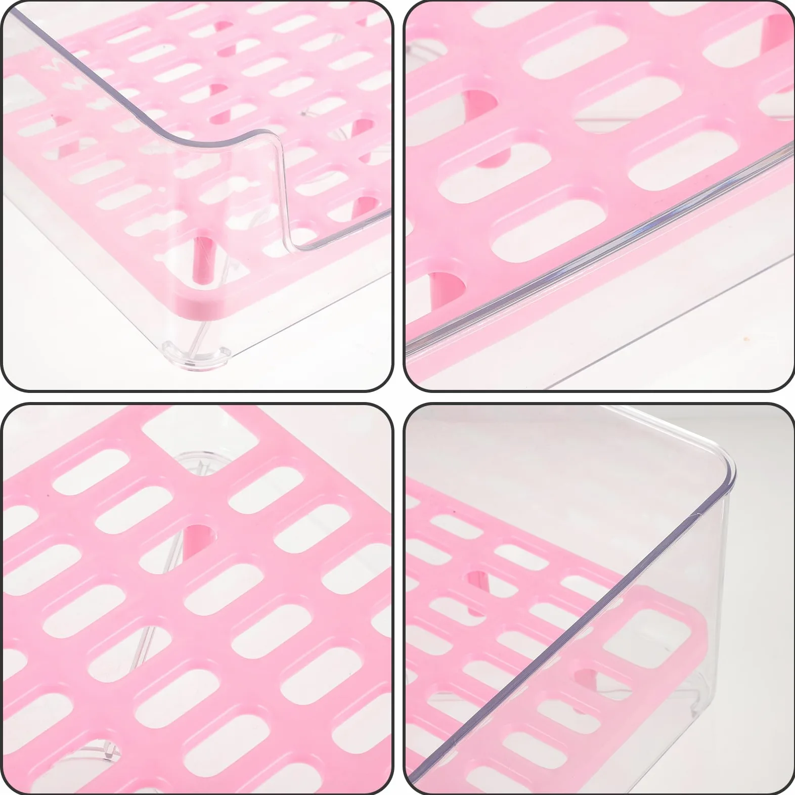 Cassetta Lettiera Gatto Aperta per Addestramento, Acrilico Rosa | Design Semi-enclosed, Anti-spruzzo, per Gatto e Gattino, Formato Domestico per Uso Quotidiano