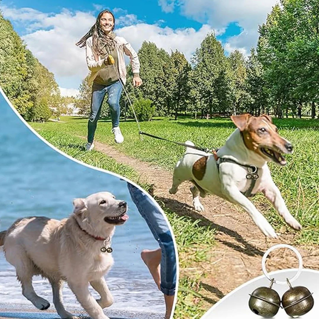 Campanelle per cani, 4 campane per collare per cani e gatti, imbracatura e decorazione per collare da addestramento