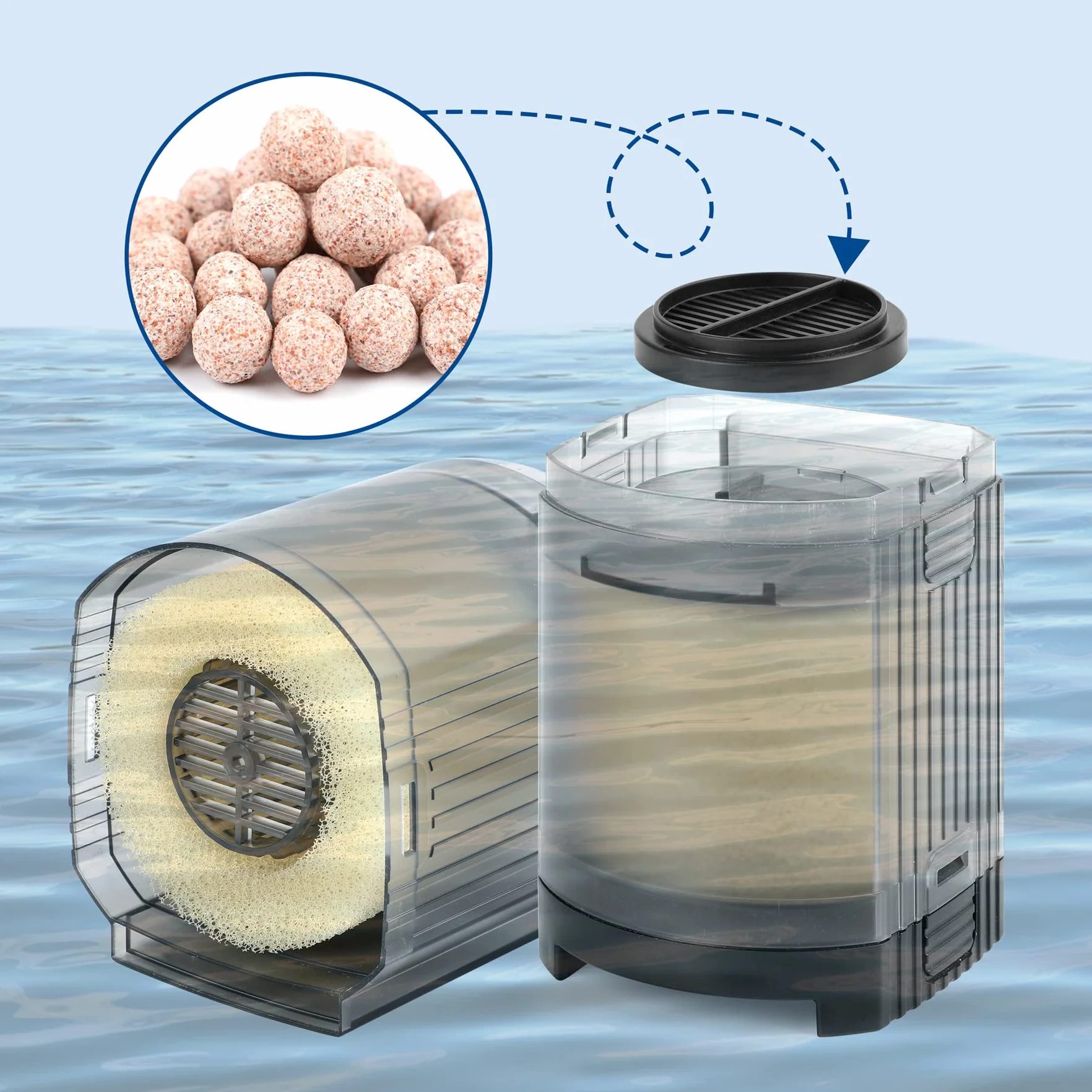 Forever Speed 3 in 1 Filtro Acquario Interno Flusso Regolabile Filtro per Acquario 500 L/H, Pompa Acquario per acquari da 40 a 120 L 8 W