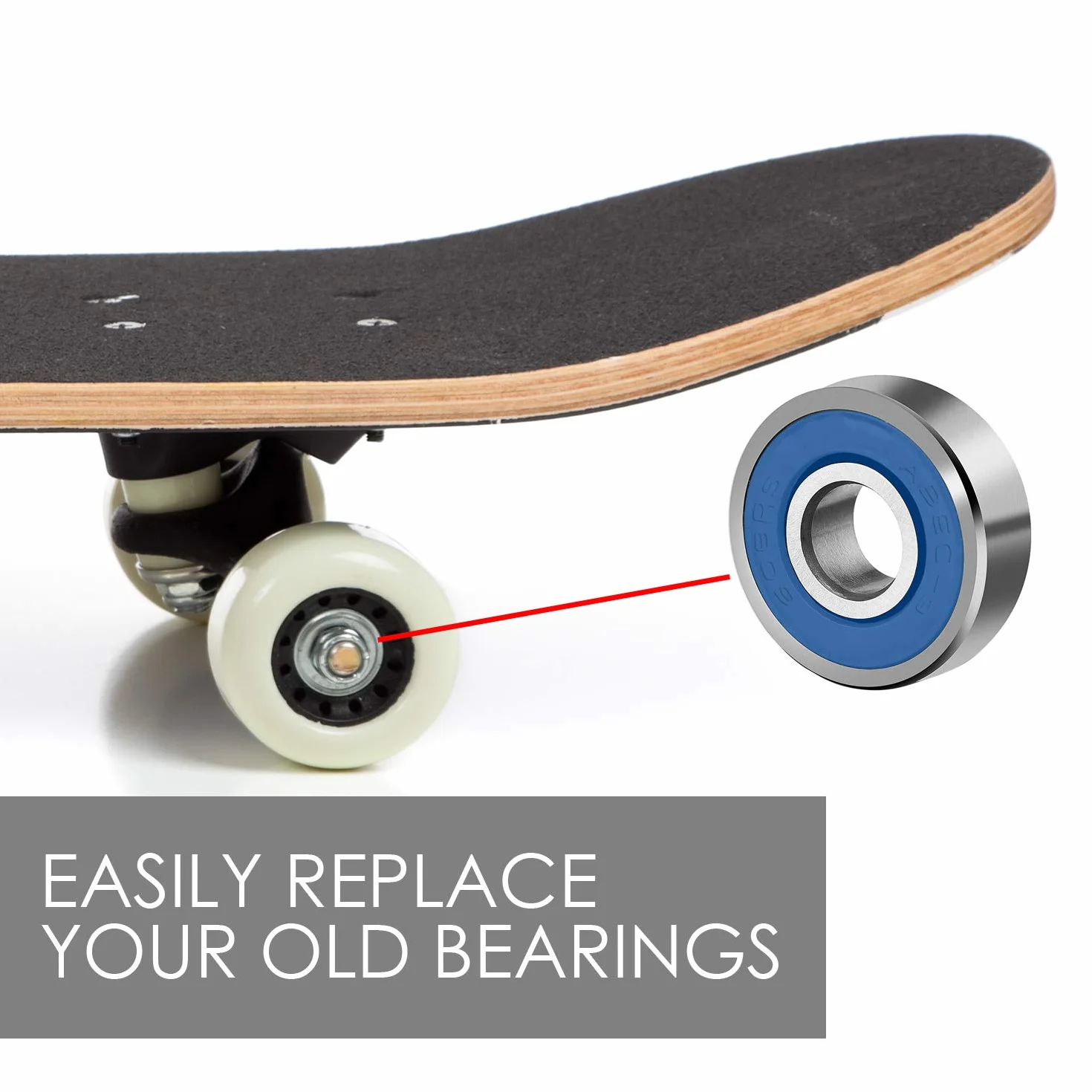 TRIXES Cuscinetti a Sfera ABEC 9 Sigillati per Skateboard e Pattini