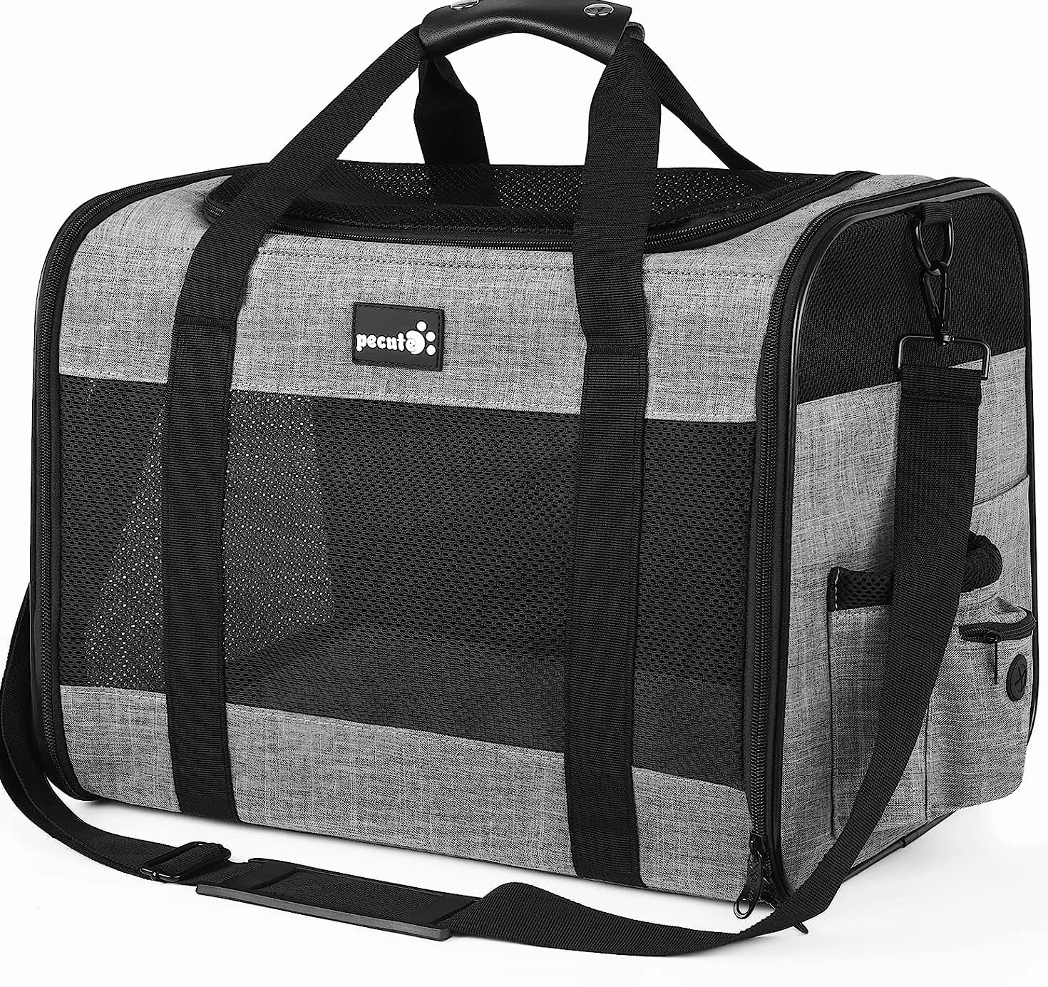 Pecute Trasportino per Gatto & Cani, Borsa per Gatti, Borsa da Viaggio Portatile per Cani, Tessuto a Maglia Traspirante, Adatto per Viaggi Lunghi e Brevi, Usato per Gatti e Cuccioli Meno di 9KG