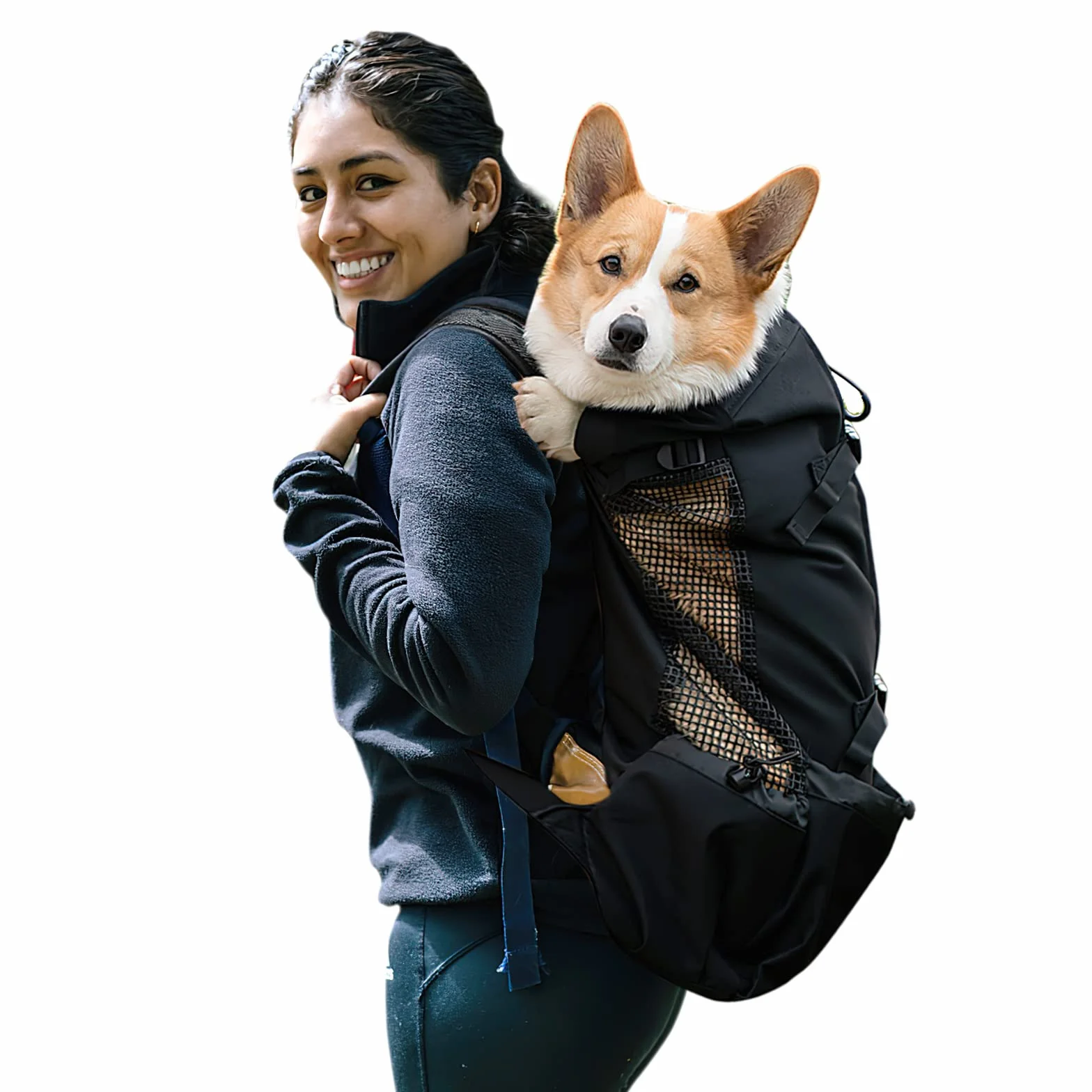 Galatée Zaino Per Cani, Zaino Per Cani Regolabile Portatile, Zaino Per Trasportini Ventilato, Zaino Per Animali Domestici Per Passeggiate All'Aperto Escursionismo Alpinismo Viaggi(XL, Nero)