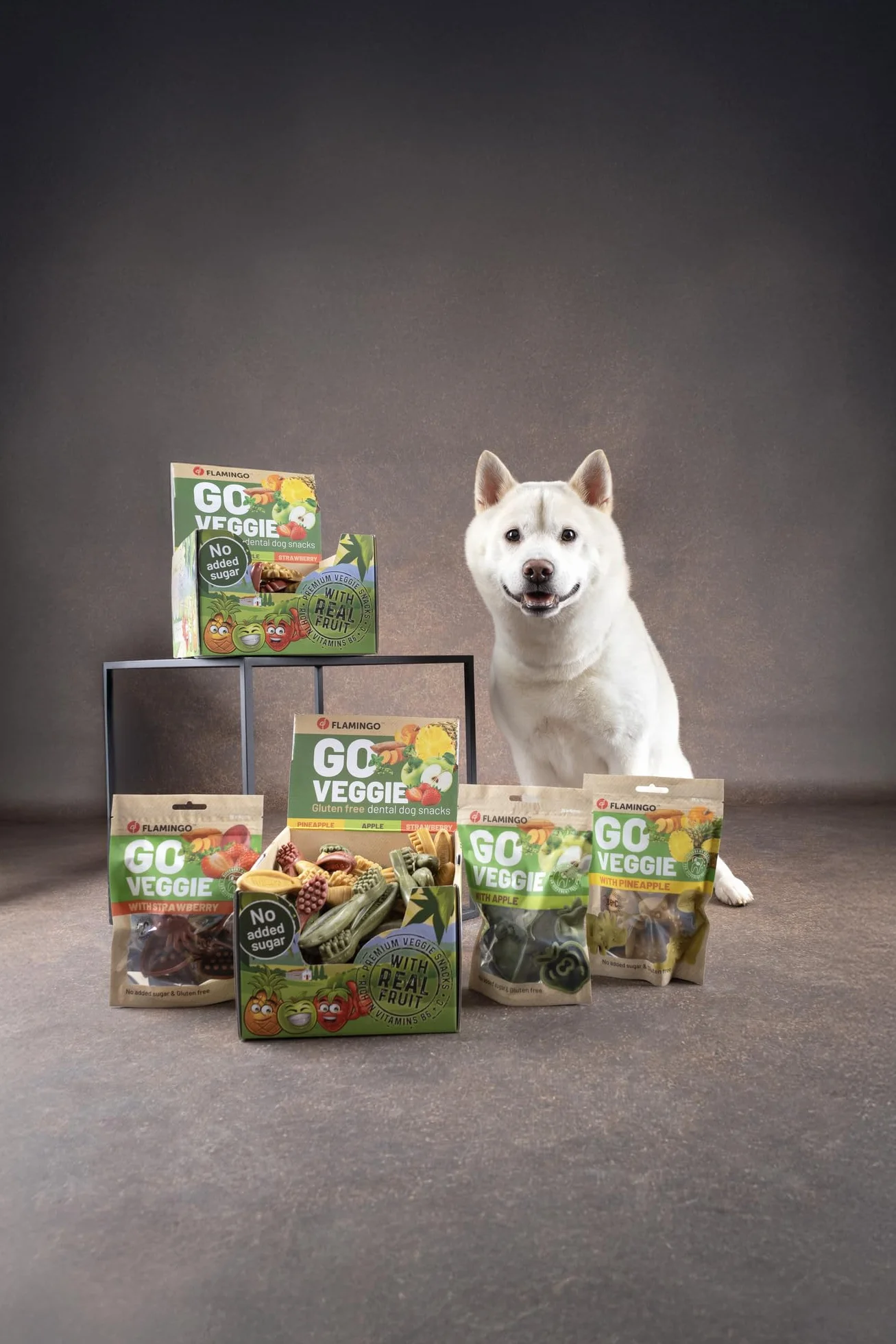 Bastoncini per cani – Snack Veggie Spazzolino con Fragola Rossa – 7,5cm – 120g – senza glutine – favorisce l’igiene dentale
