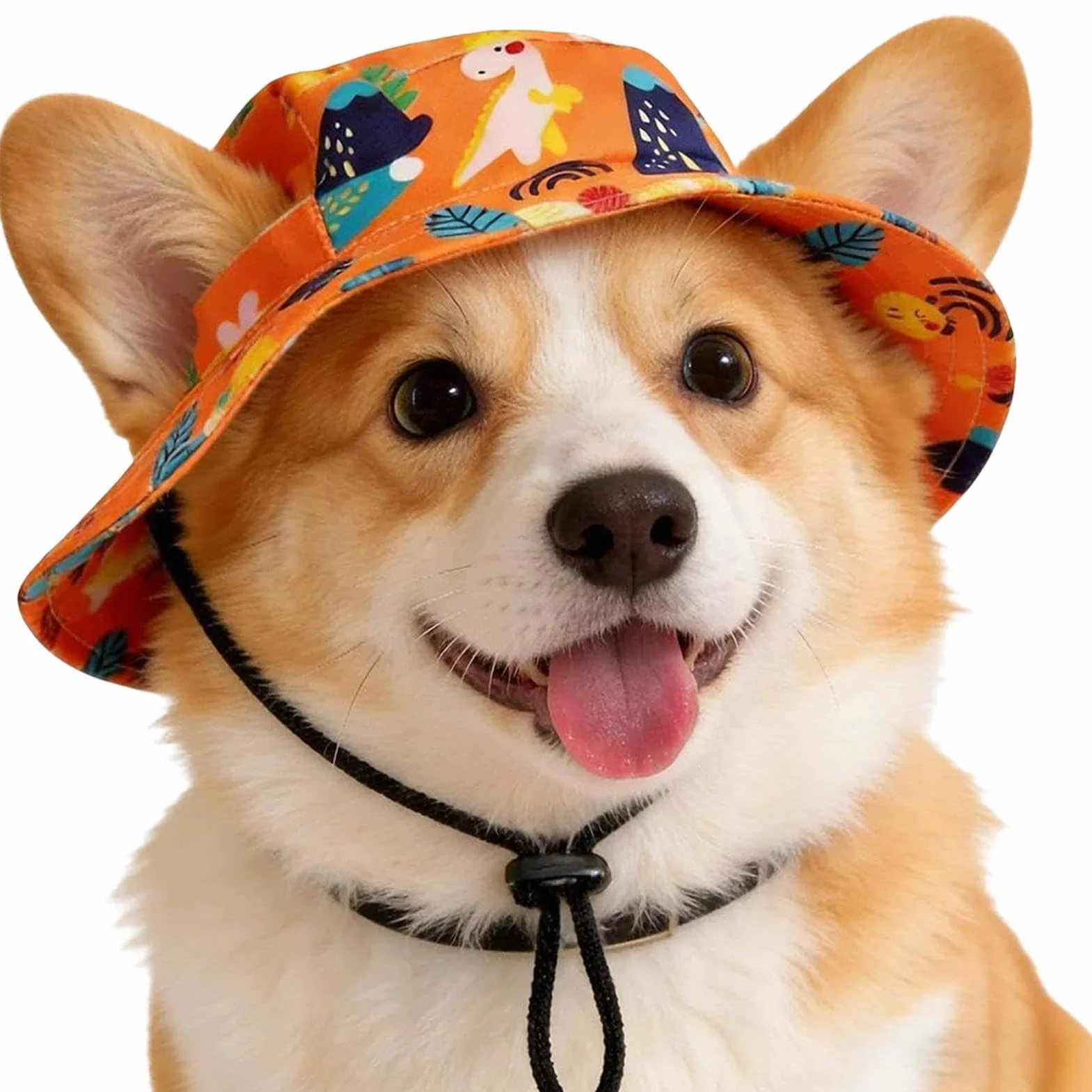 Generico Cappello da Pescatore per Cani, Cappello per Animali Domestici con Foro per L'orecchio Regolabile, Cappellino Solare con Protezione UV per Animali Domestici, Berretto Estivo Stile Baseball,