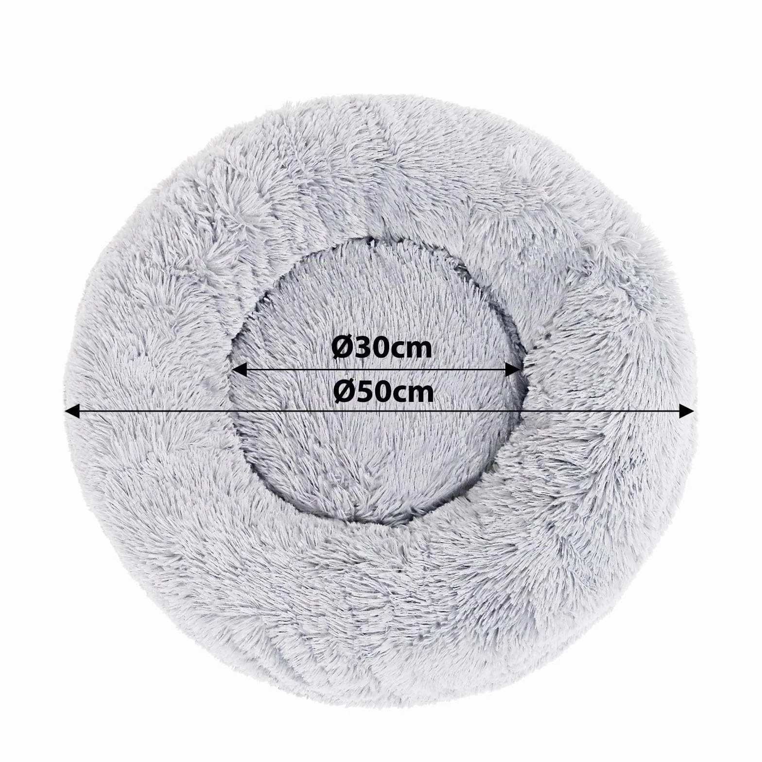 Lionto Donut Letto per Cani e Gatti 40 cm Grigio Chiaro