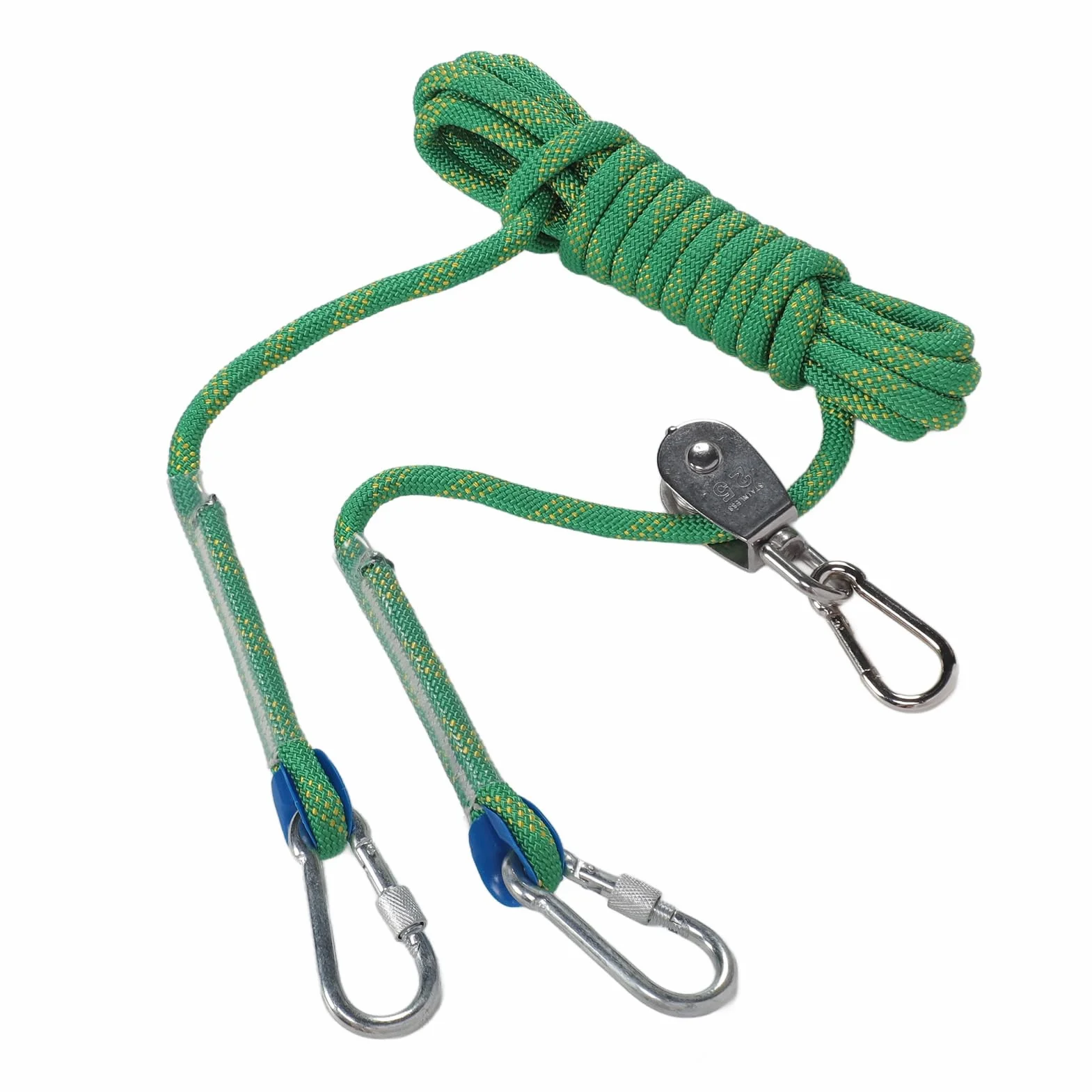 Cavo per Legare Cani, Cavo per Corridori Cani 16,4 Piedi Puleggia Rotante a 360 Gradi Riflettente per Campeggio in Giardino (GREEN)