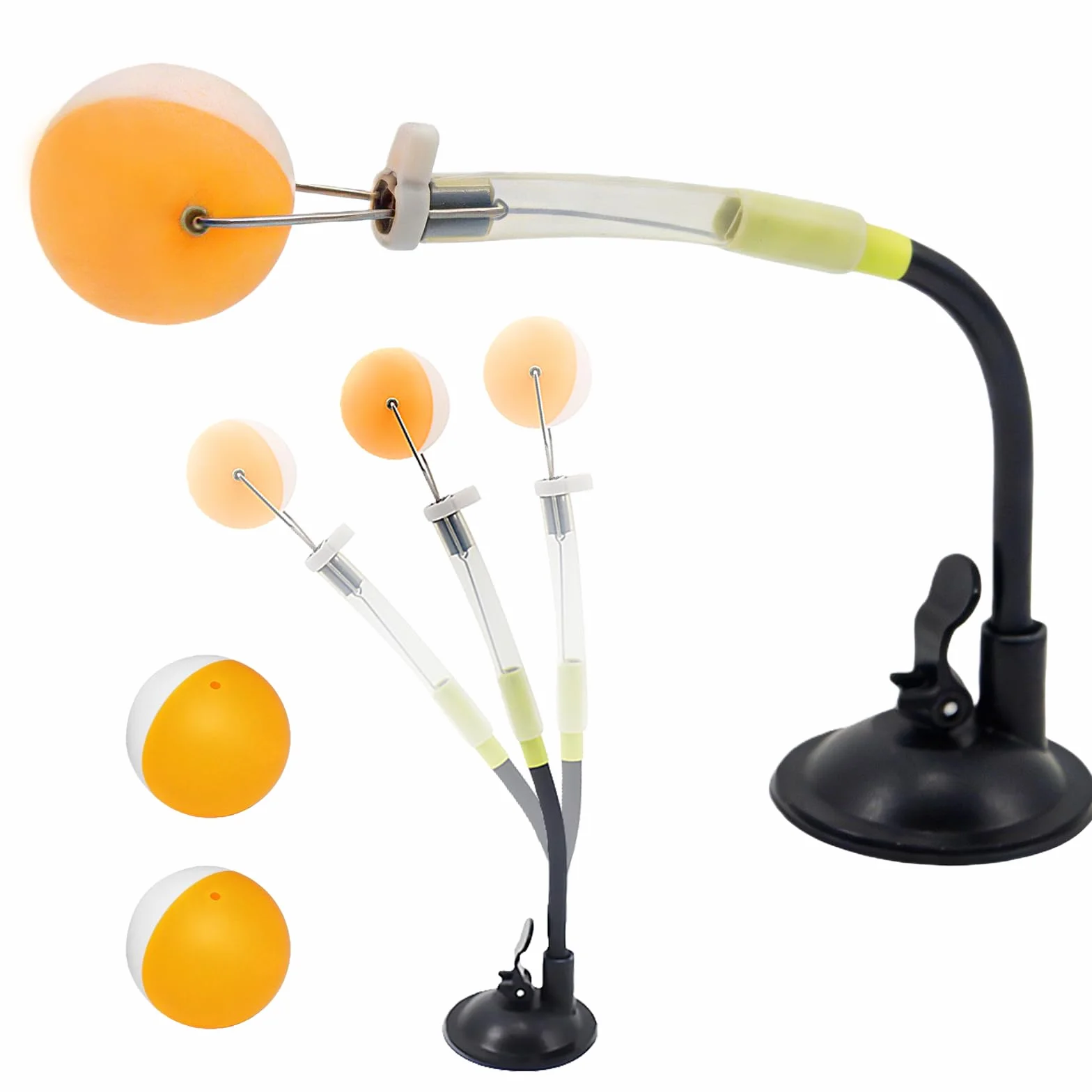 BAIFULAI Pong Ball Trainer regolabile in PVC z 2 piłkami miedzianymi do treningu ping ponga